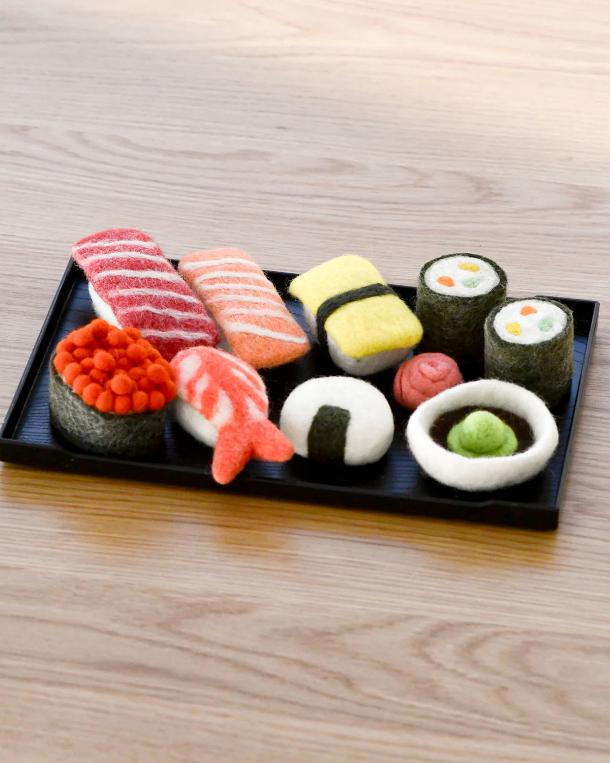 Premium Sushi Felt Play Food Set - Realistic Japanese Toy Sushi for Kids Pretend Play - Perfect for Birthday Gifts & Montessori Learning Activities