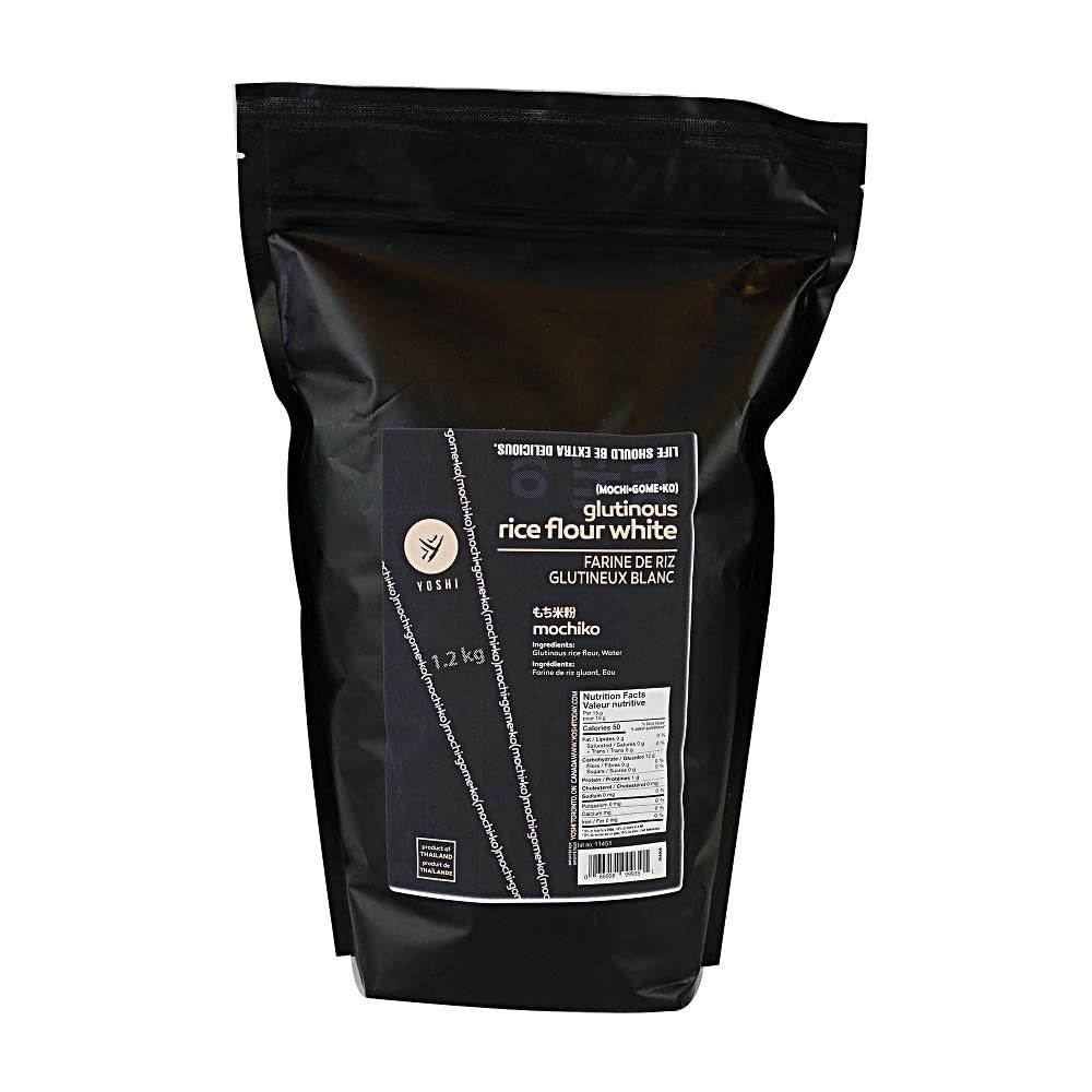 Premium YOSHI Glutinous Rice Flour - 1.2kg (2.65 lb) | Non-GMO, Gluten-Free Sweet Rice Flour for Authentic Asian Desserts | Perfect for Mochi, Dumplings, Rice Cakes & Baking | Home Cooking & Restaurant Use