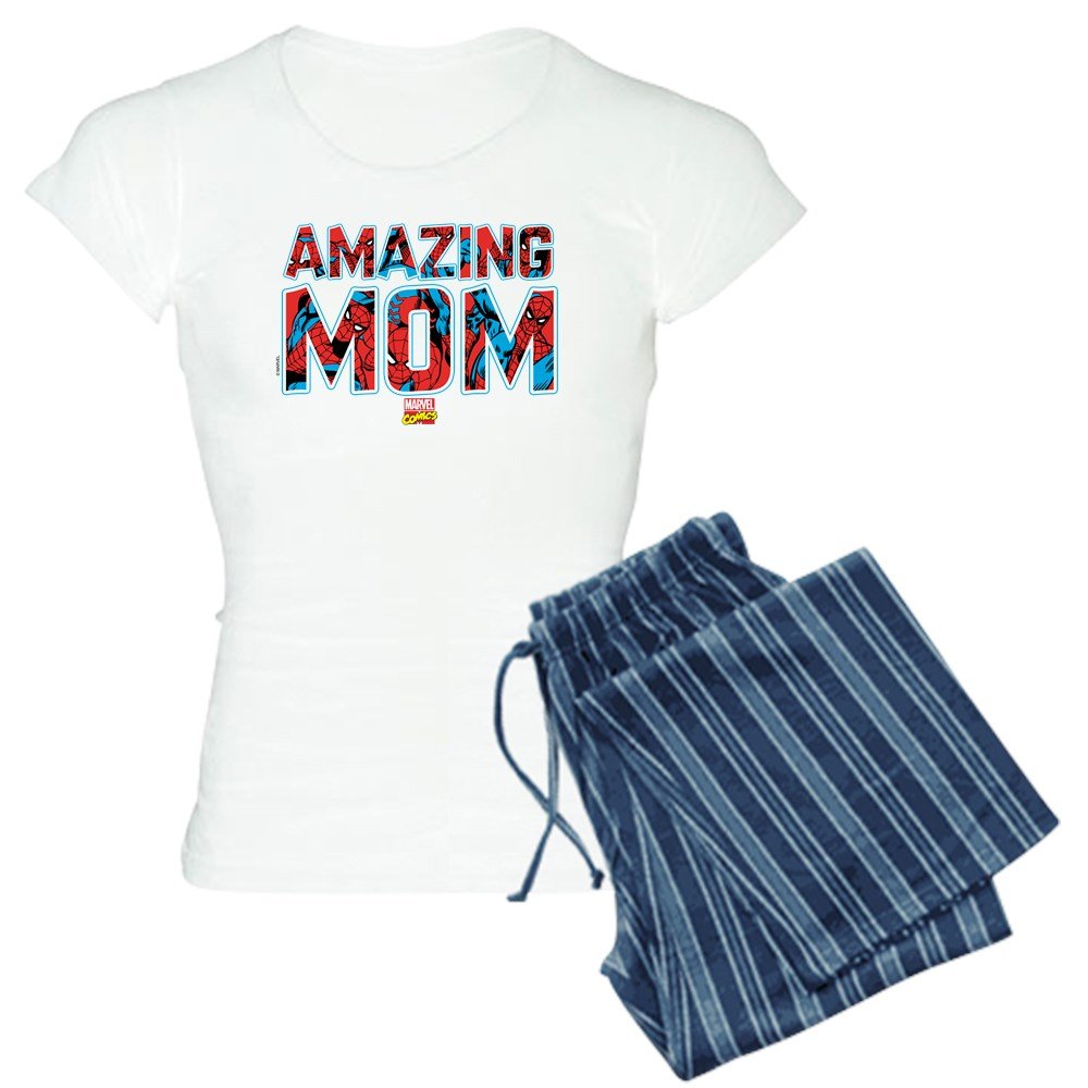 Spider-Man Mom Pajamas for Women - Soft & Comfortable Marvel Superhero Sleepwear - Perfect for Mother's Day Gifts & Marvel Movie Nights