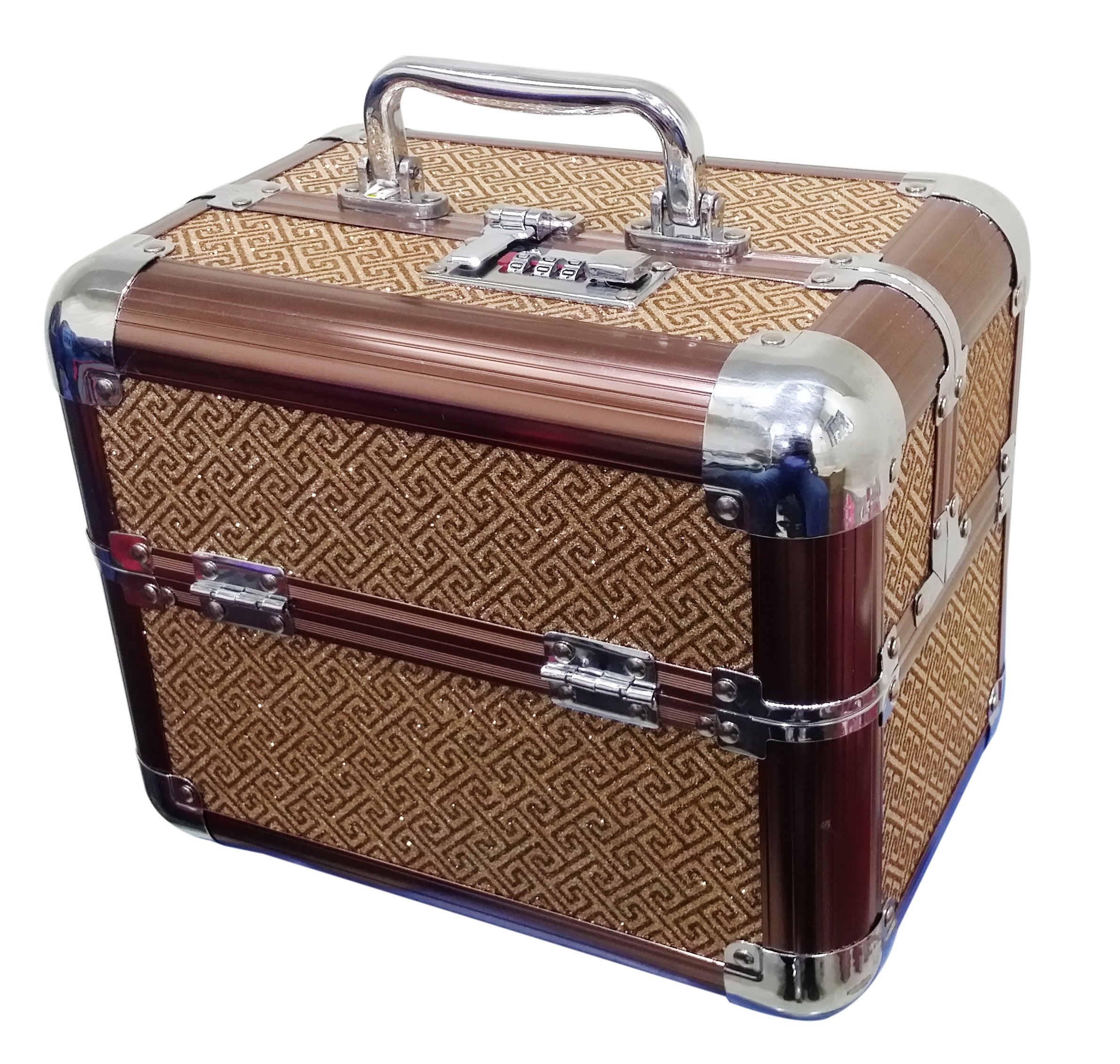 Pride Aline Cosmetic Makeup Box - Professional Makeup Organizer with Mirror | Perfect for Travel, Home Vanity & Salon Use