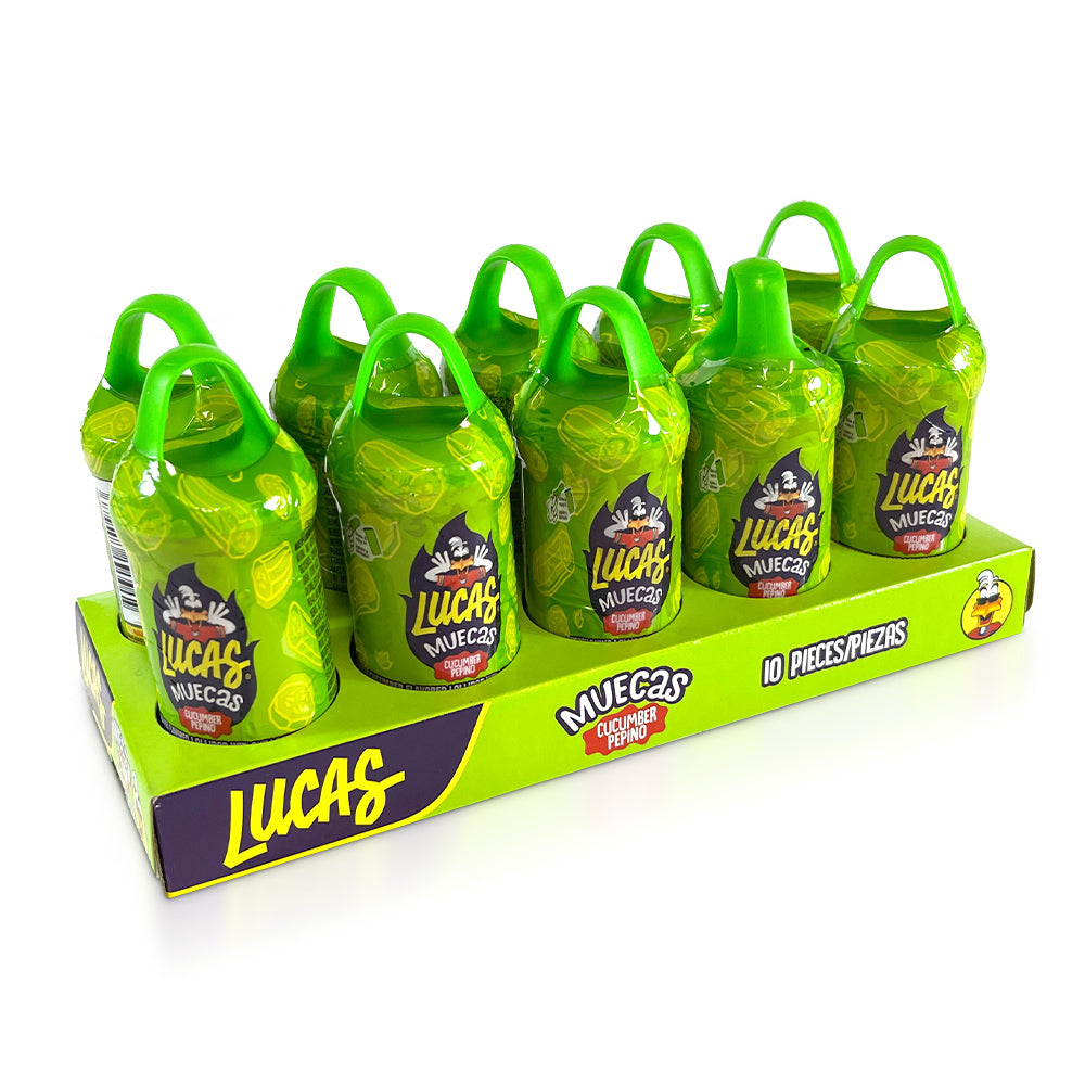 Lucas Muecas Pepino Gummy Candy | 10 Count Box | Perfect for Parties, Snacks & Gifts