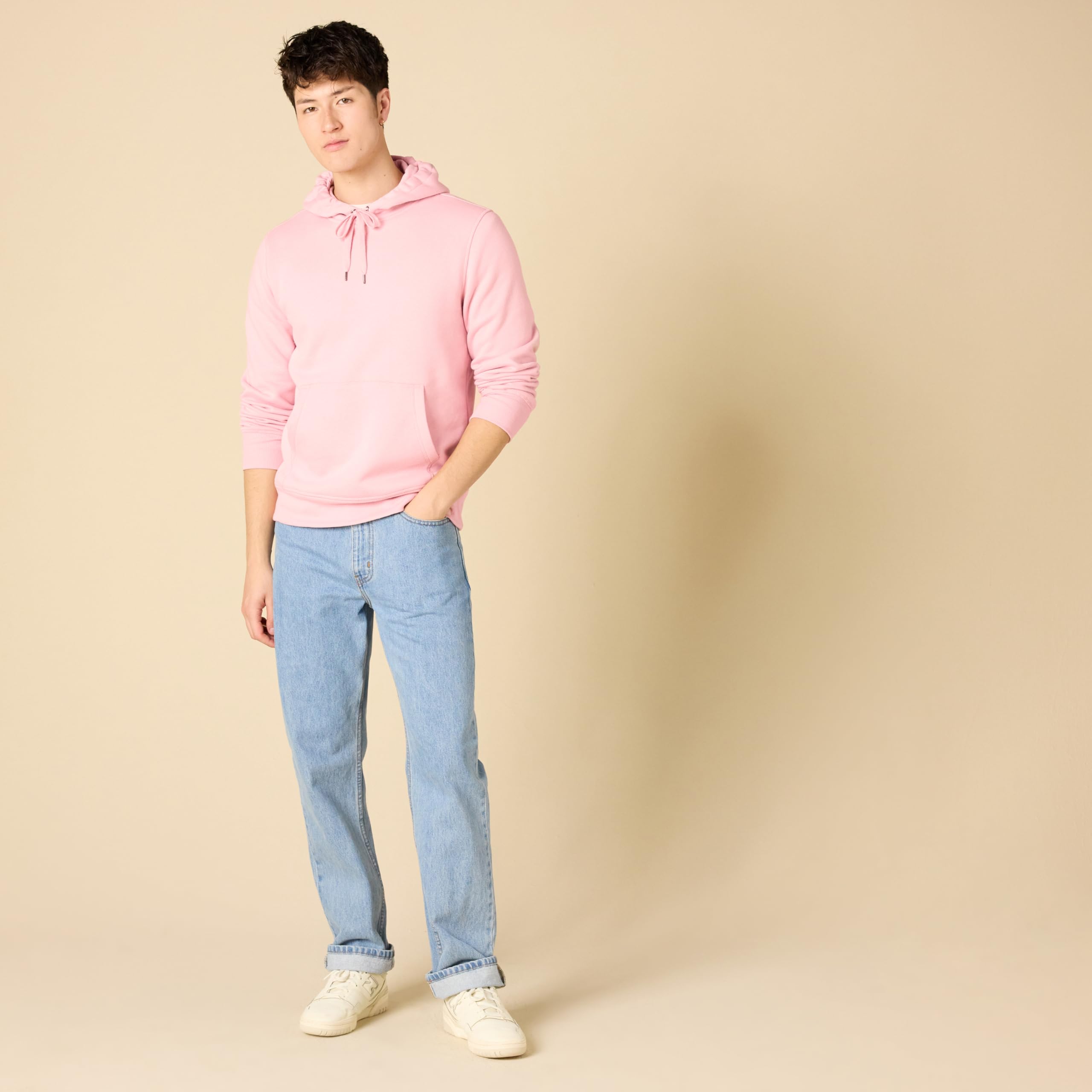 Amazon Essentials Men's Big & Tall Fleece Hooded Sweatshirt - Soft Cotton Blend Pullover for Casual Wear, Gym & Outdoor Activities