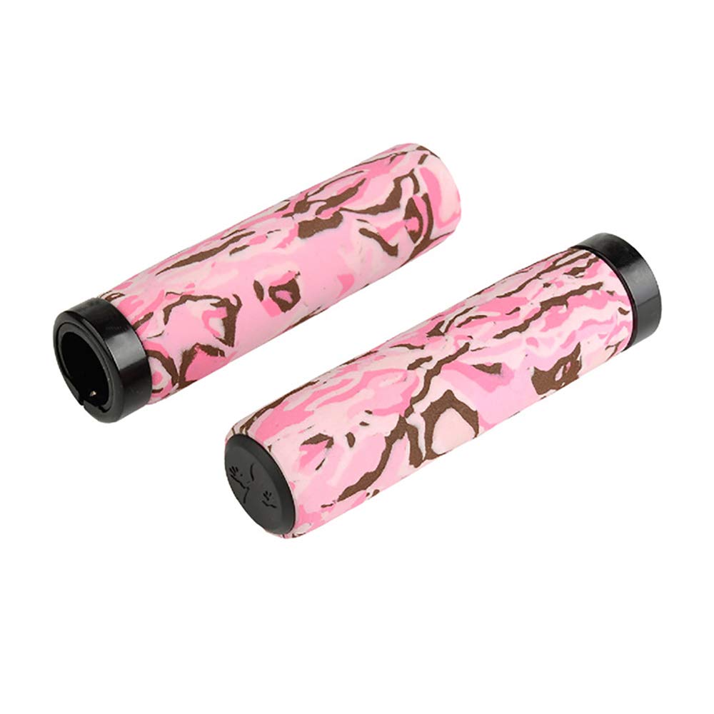 Lockable Camo Sponge Bike Grips - Non-Slip Mountain & BMX Handlebar Grips for Enhanced Comfort and Control | Ideal for Off-Road, Trail, and Urban Cycling