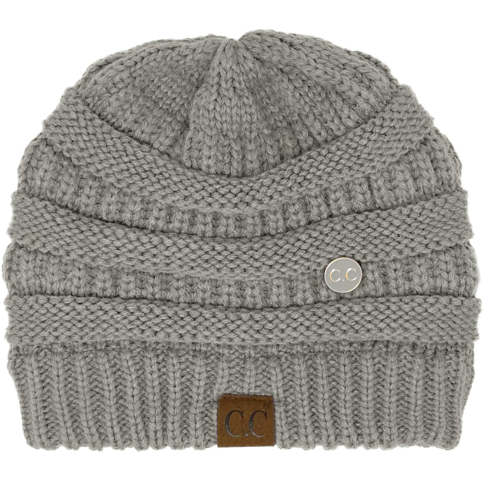 Trendy Chunky Cable Knit Beanie Hat for Women & Men - Winter & Fall Stretchy Warm Slouchy Hat - Perfect for Outdoor Activities, Skiing & Casual Wear