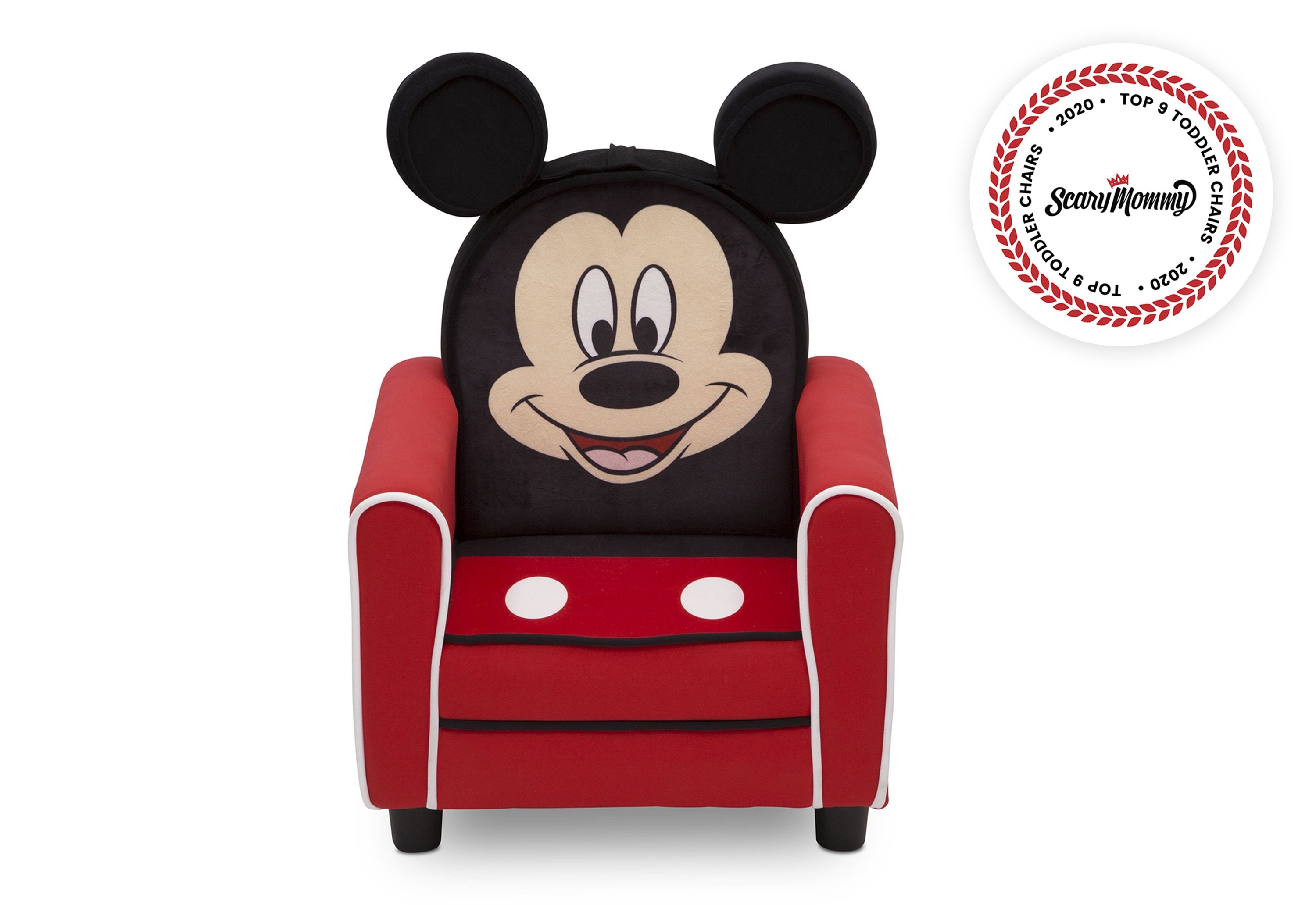 Disney Mickey Mouse Kids Chair - Soft Upholstered Children's Armchair for Bedroom & Playroom - Perfect for Reading, Gaming, and Relaxing