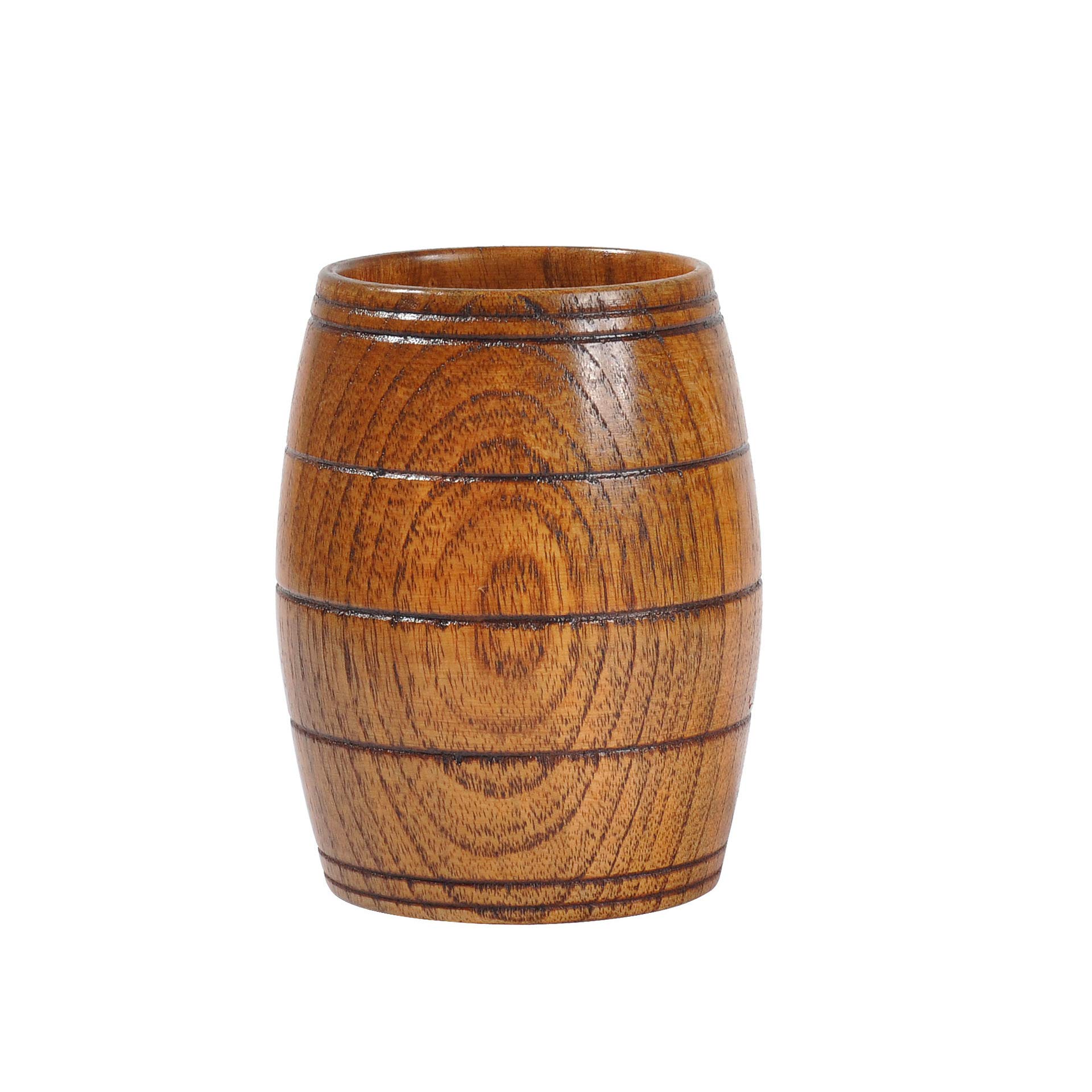 Handmade Wooden Coffee Mug with Handle - Natural Wood Tea Cup for Beer, Coffee, Milk - Perfect for Camping, Picnics & Rustic Home Decor