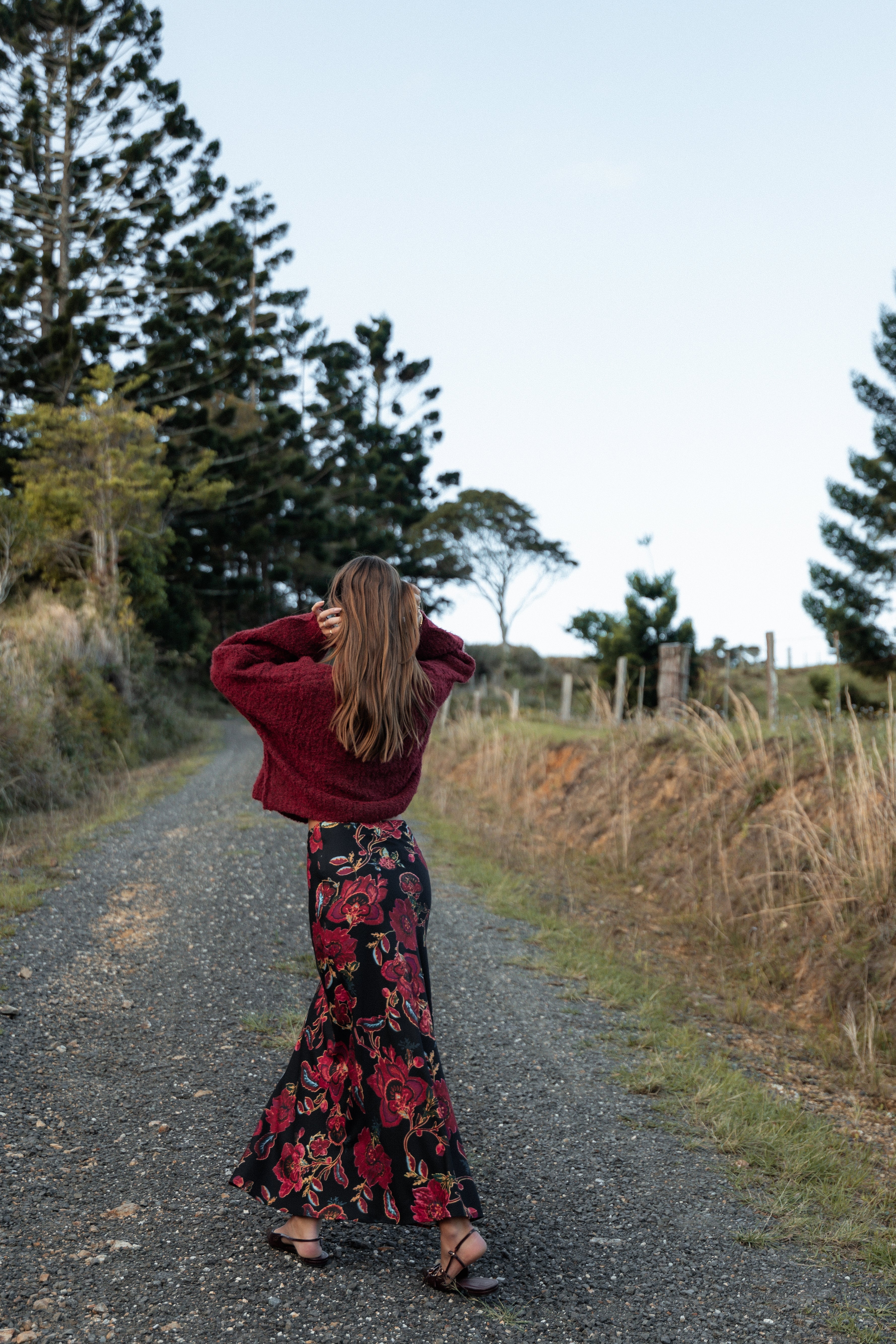 Evie Maxi Skirt - Black Floral Print Women's Long Skirt | Elegant Boho Style for Summer, Beach, Vacations & Casual Outings