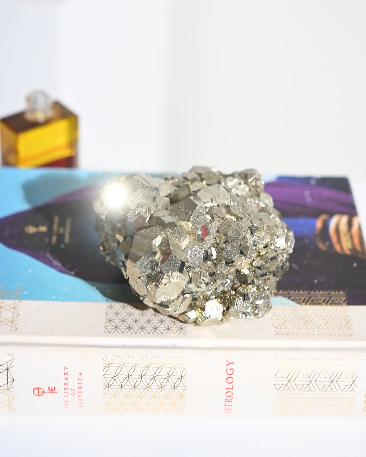 Natural Pyrite Crystal Cluster - 3.3lbs Raw Mineral Specimen for Healing, Meditation & Home Decor | Perfect for Spiritual Practice, Feng Shui & Mineral Collection
