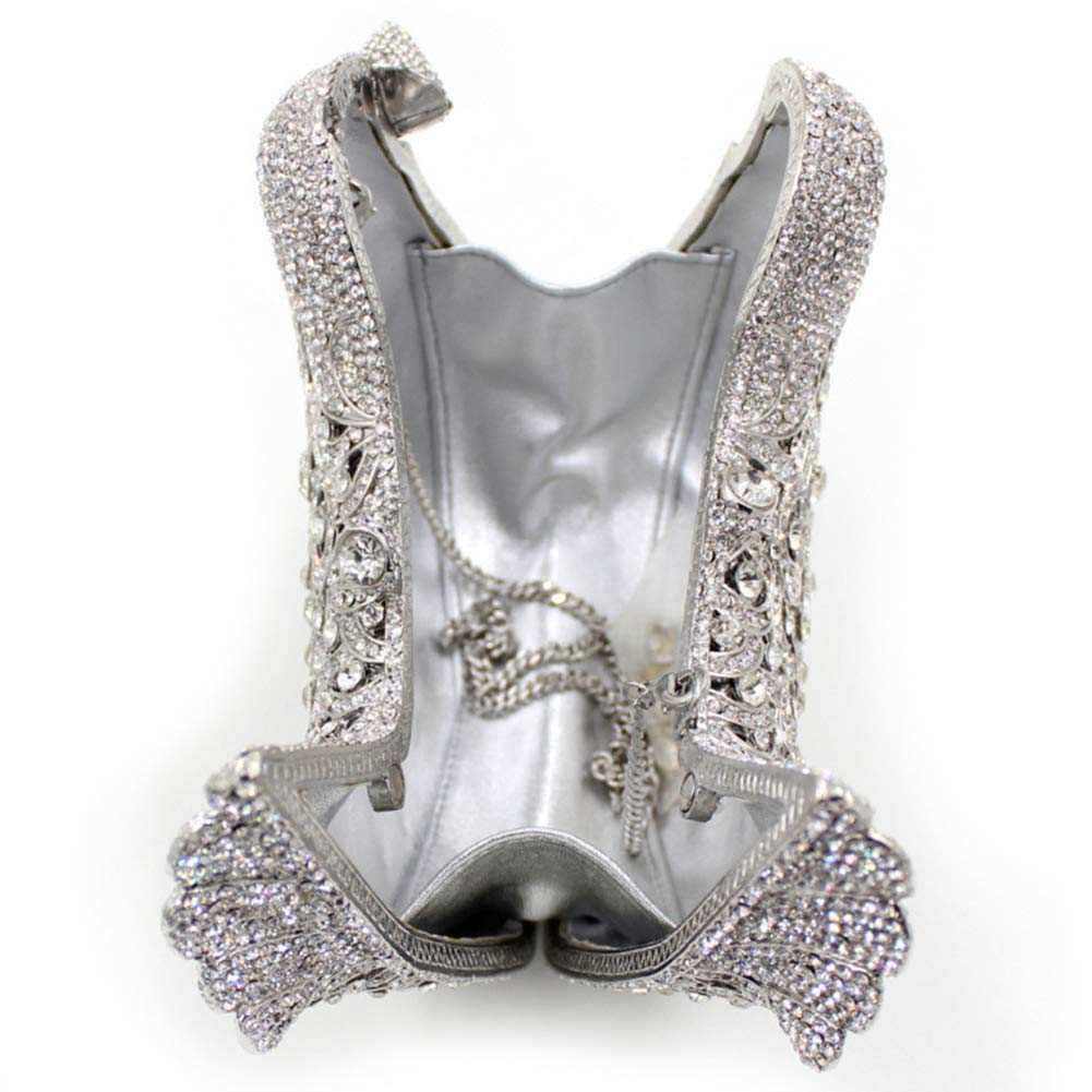 Luxury Rhinestone Women's Evening Clutch Purse with Chain - Elegant Wedding Party Handbag for Ladies - Perfect for Prom, Cocktail Parties & Special Occasions