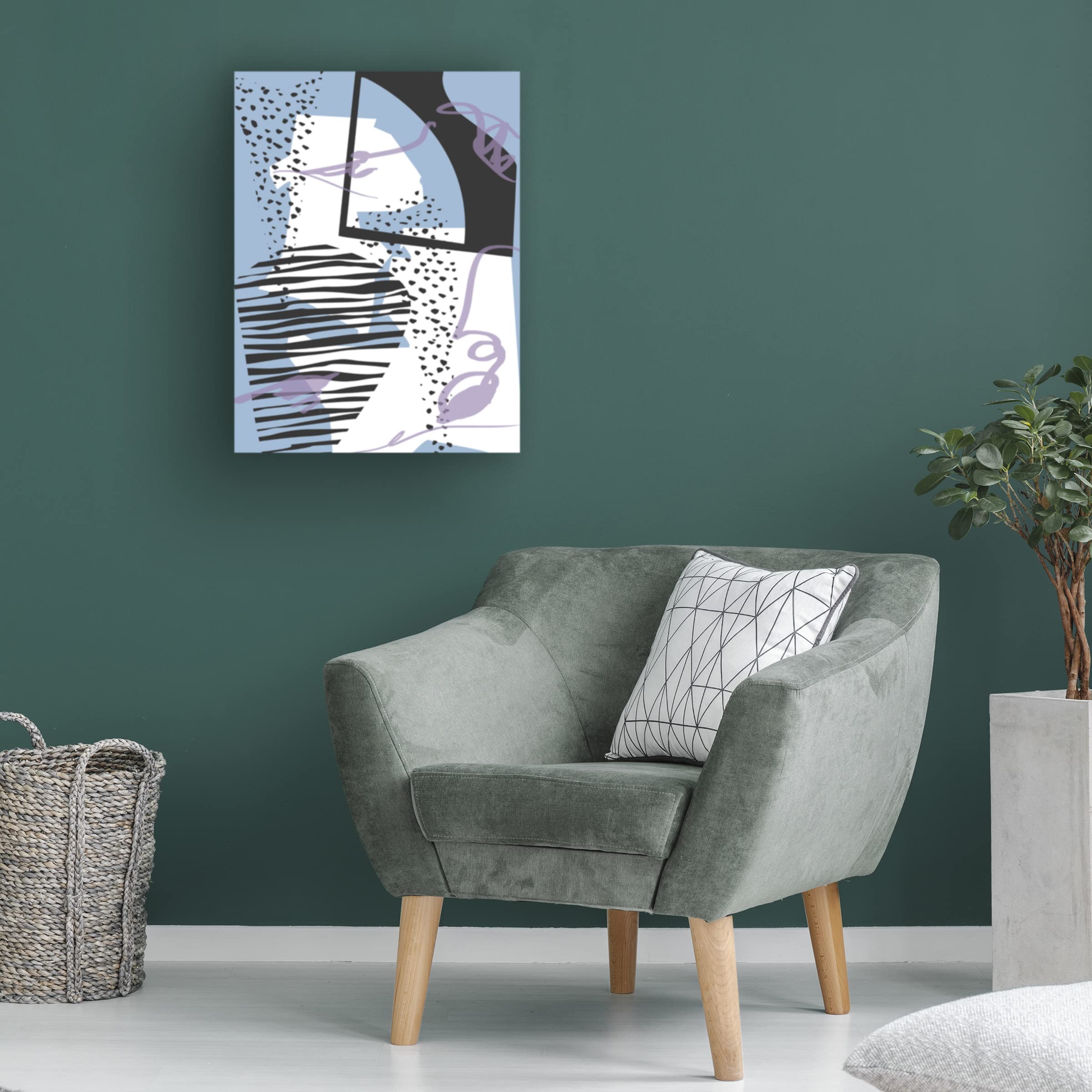 Melissa Wang 'Sounds of the Ocean I' Canvas Wall Art - Handmade Coastal Beach Painting for Living Room & Bedroom Decor