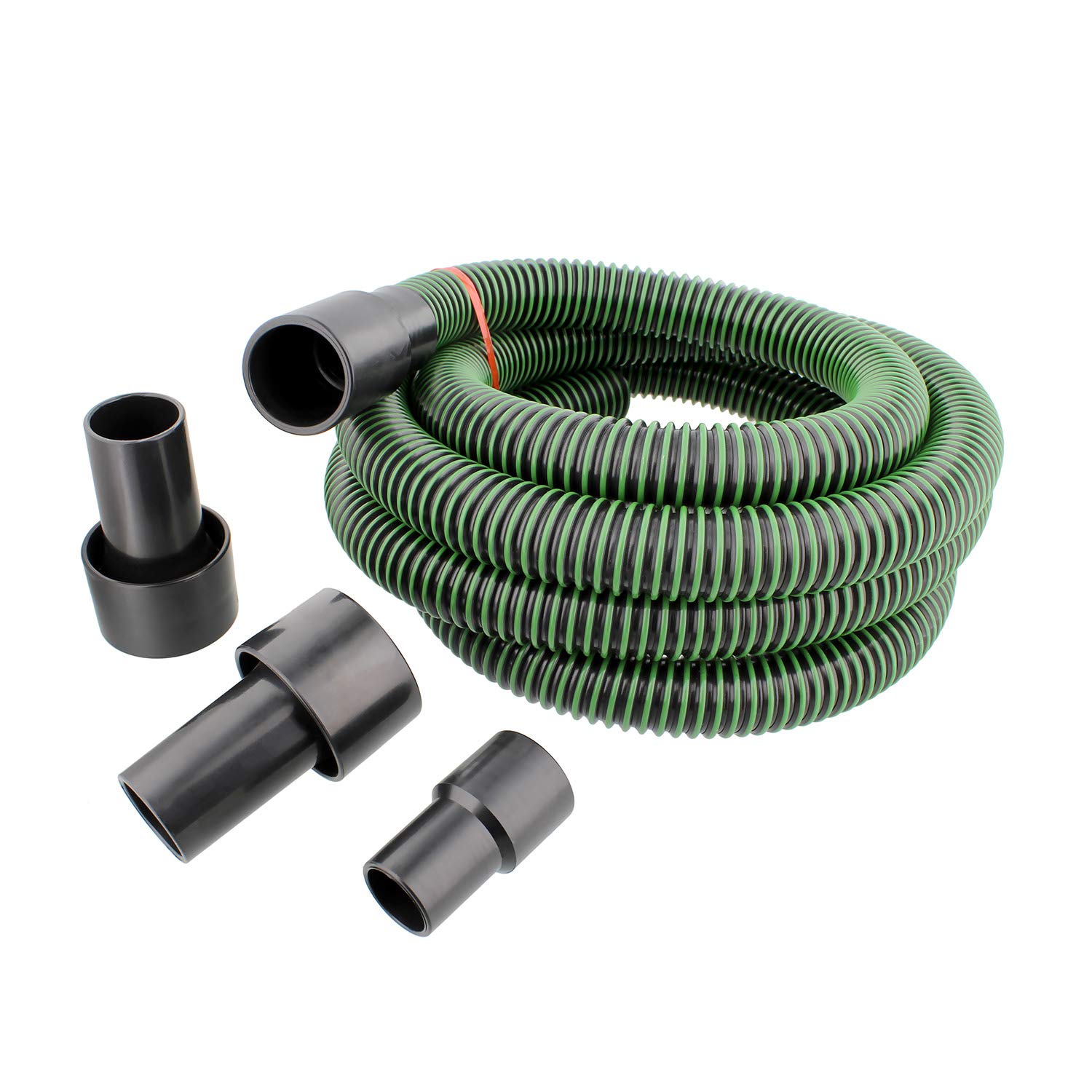DCT Dust Collector Accessories Kit – 1.25in x 10ft Vacuum Hose with Dust Collection Fittings & Reducer for Woodworking, CNC Machines, and Workshop Cleanup