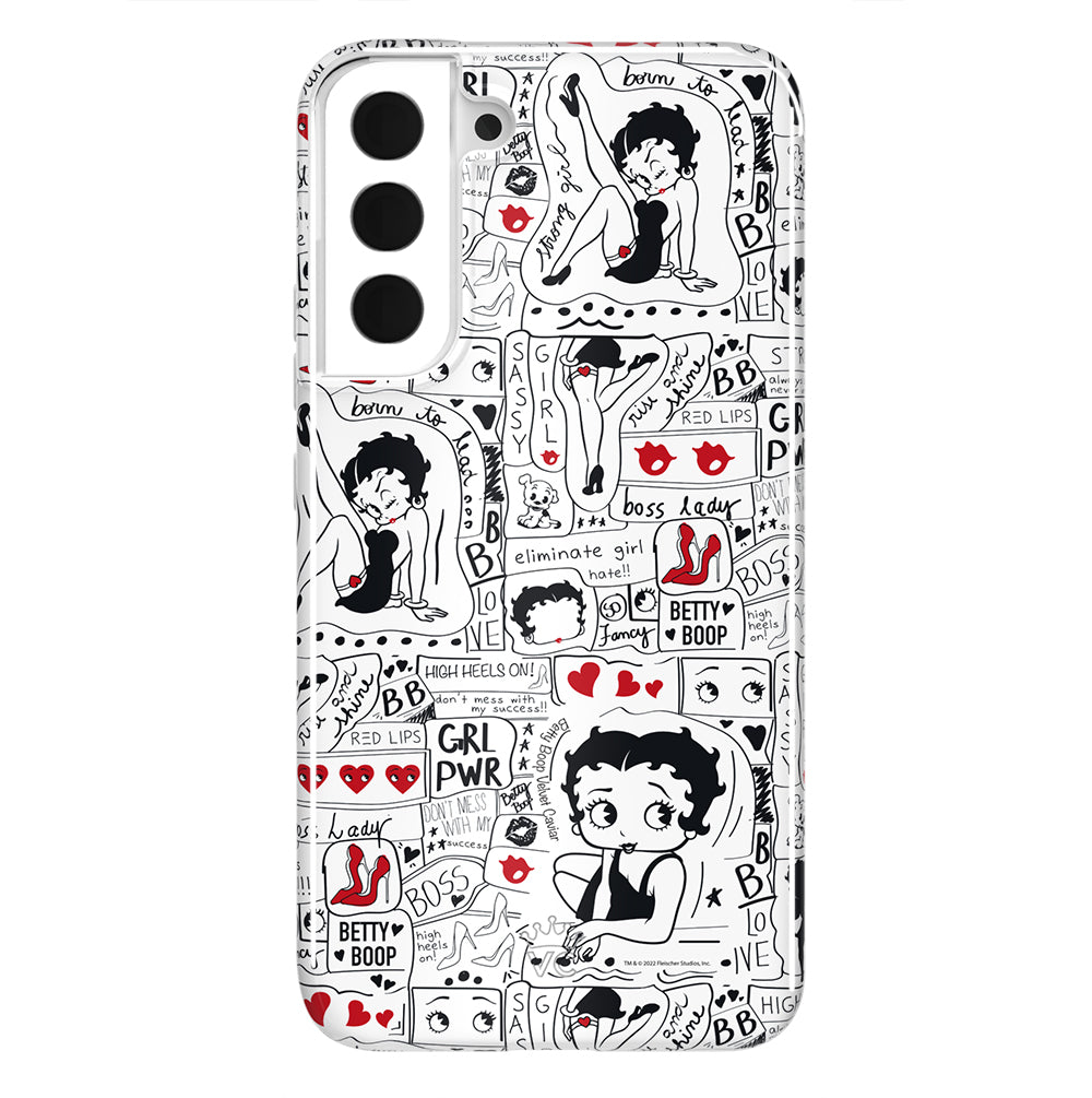 Betty Boop Girl Power Samsung Phone Case - Durable Protective Cover for Samsung Galaxy S21/S20/Note 20 - Trendy Design for Women & Girls - Perfect for Work, School & Everyday Use