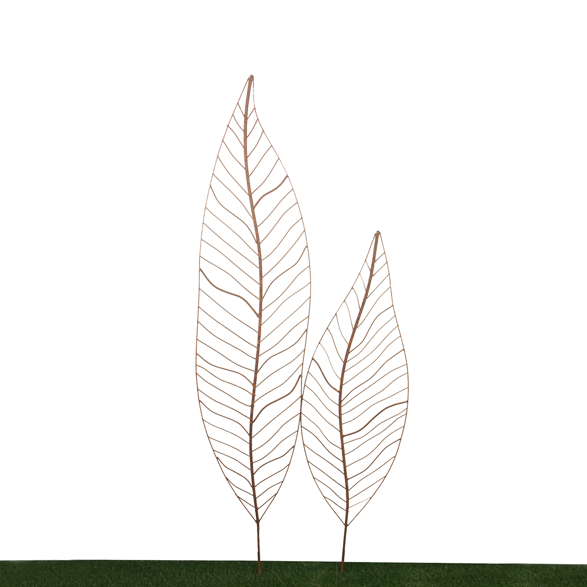 W4084 Narrow Leaves - Natural Rusted Artificial Greenery (Pack of 3) for Home Decor, Wedding Centerpieces & DIY Crafts