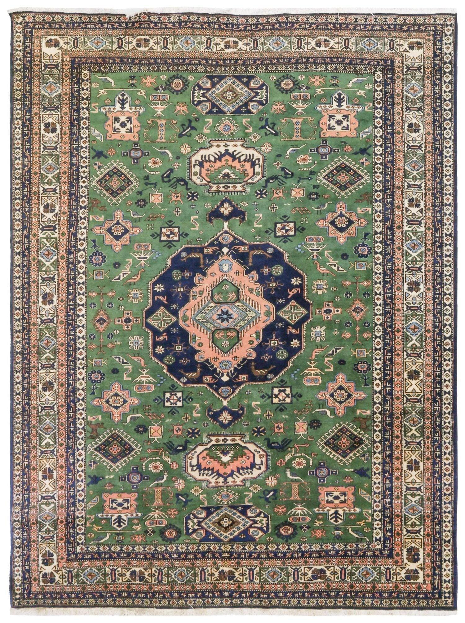 Handwoven Antique Ardabil Tribal Rug - Persian Wool Carpet with Traditional Design, J75596 - Perfect for Living Room, Bedroom & Home Decor