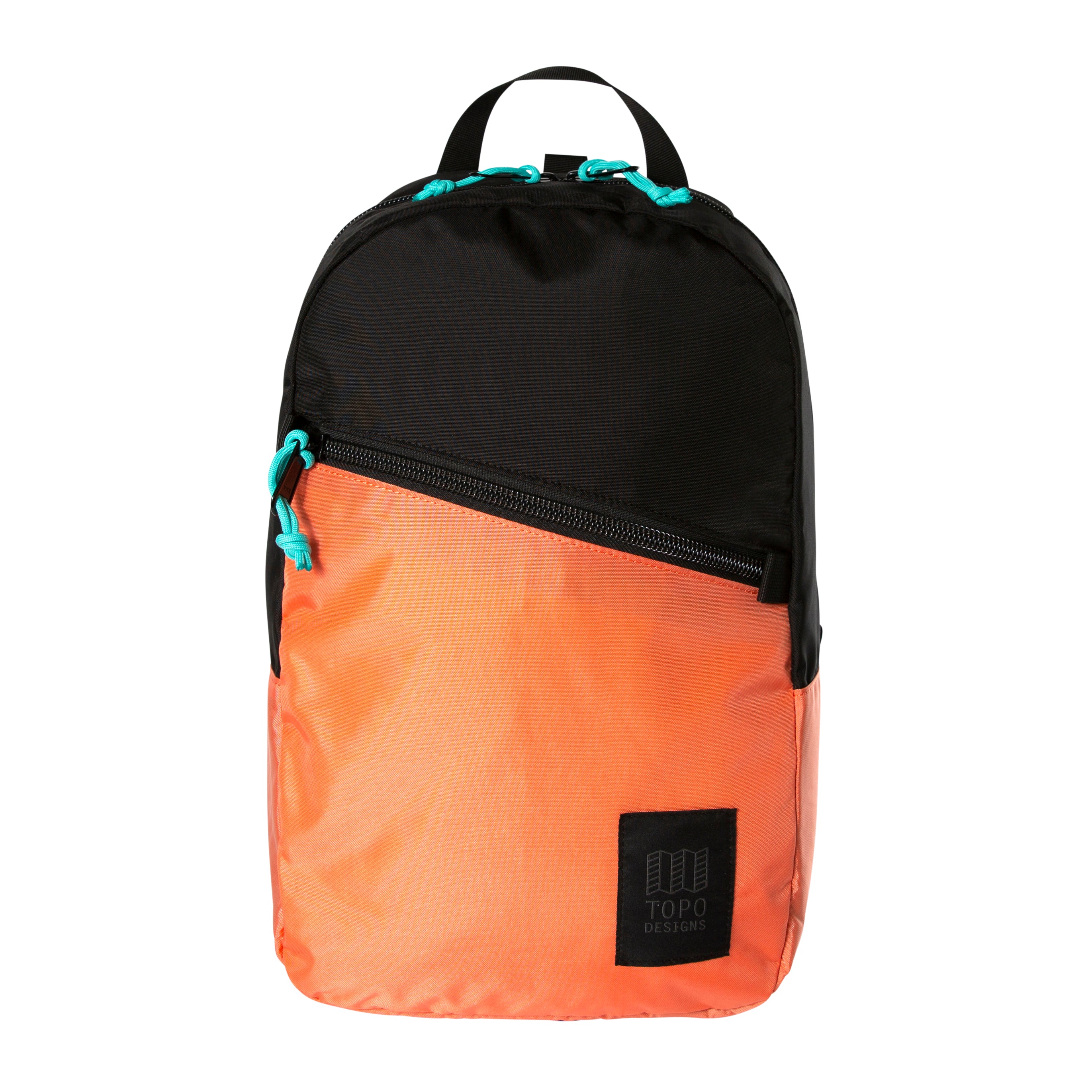 Topo Designs Light Pack Backpack - Durable & Stylish Black/Coral Daypack for Hiking, Commuting & Travel | Perfect for Outdoor Adventures & Daily Use