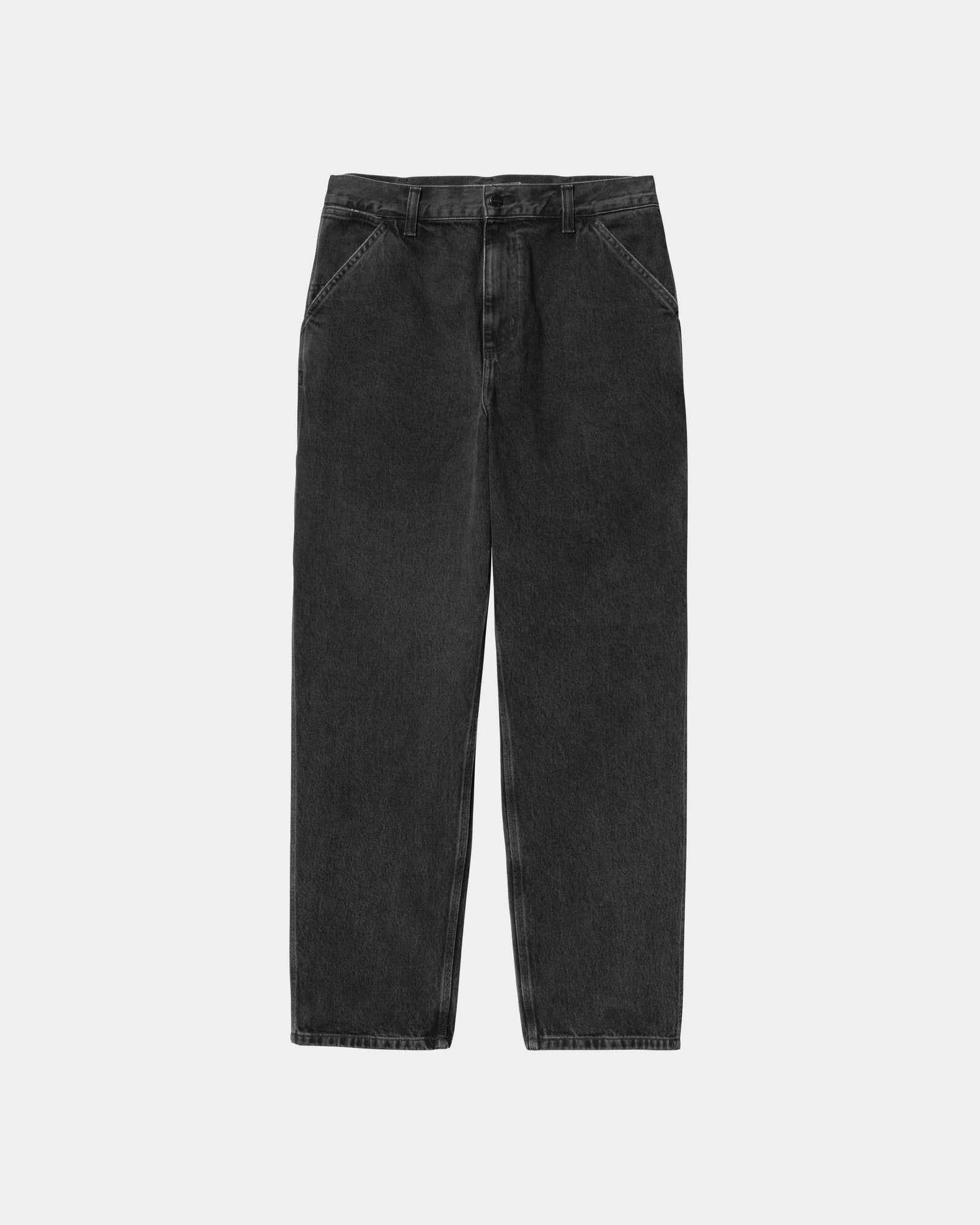 Single Knee Denim Pants | Black Stone Washed Jeans for Men & Women - Perfect for Casual Wear, Work & Outdoor Activities