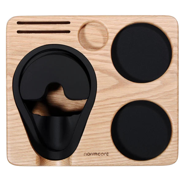 Premium Wooden Normcore Tamping Mat Station for Espresso - Barista-Grade Coffee Accessory for Home & Professional Use