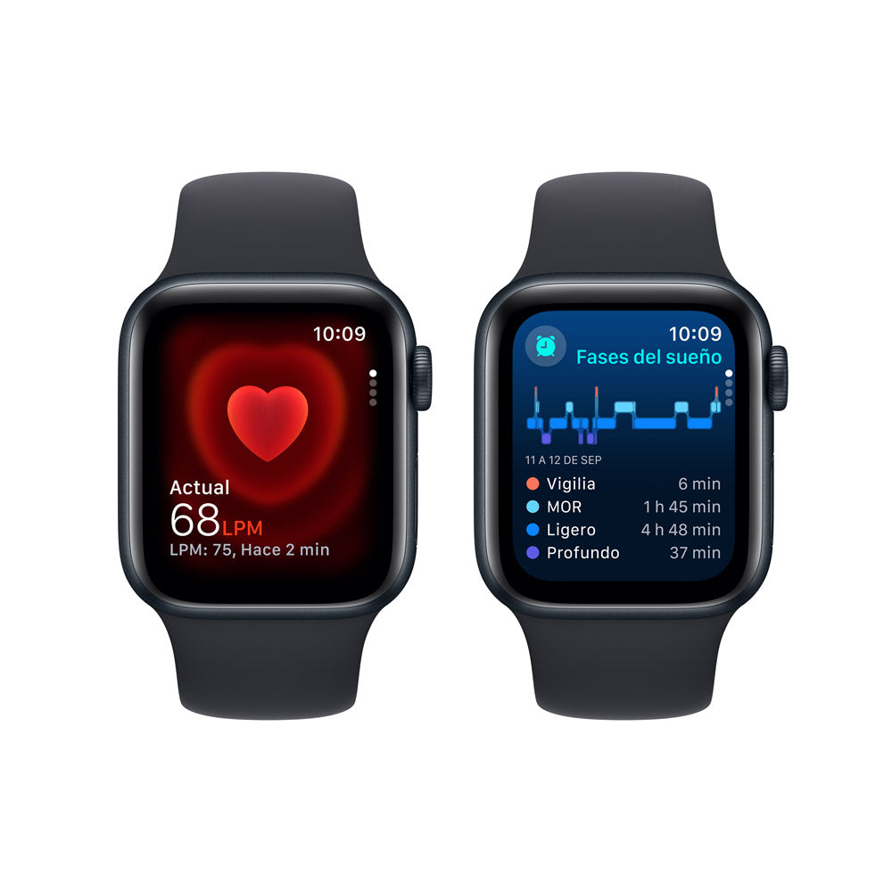 Apple Watch SE GPS + Cellular 40mm Midnight Aluminum Case with Midnight Sport Band S/M - Perfect for Fitness Tracking, Calls & Notifications on the Go