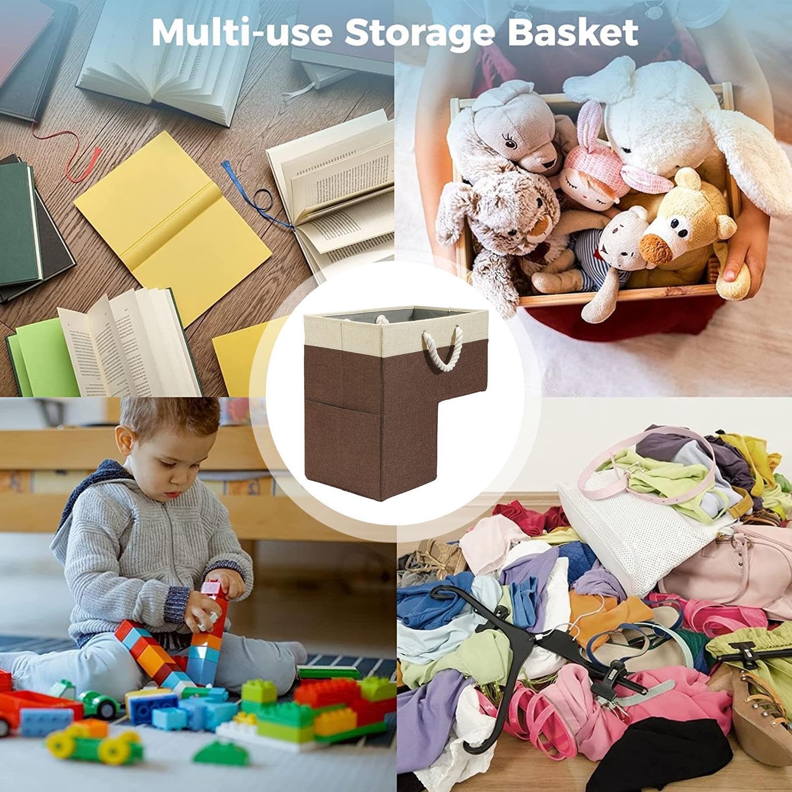 Modern L-Shaped Stair Laundry Basket with Handles - Space-Saving Stair Storage Organizer for Shoes, Socks, Toys, Blankets & Clothes - Perfect for Bedroom, Bathroom, Nursery & Laundry Room Organization