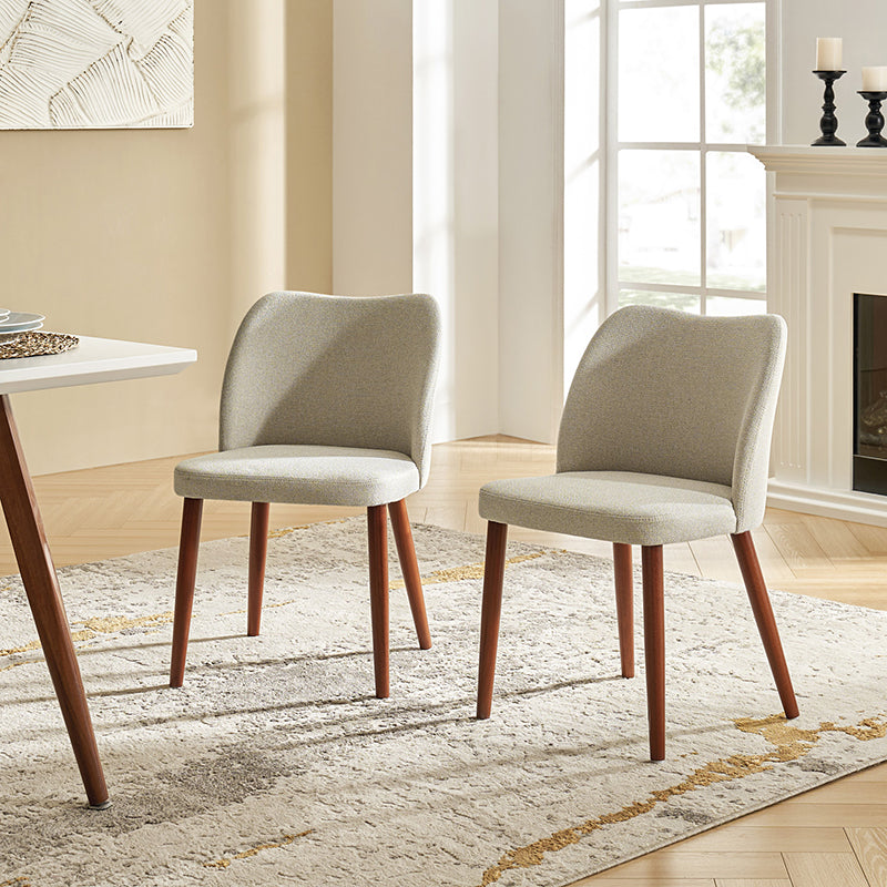 Mid Century Modern Upholstered Dining Chairs - Diana Collection | Stylish Upholstered Side Chairs for Kitchen, Dining Room & Office | Comfortable & Elegant Seating Solution