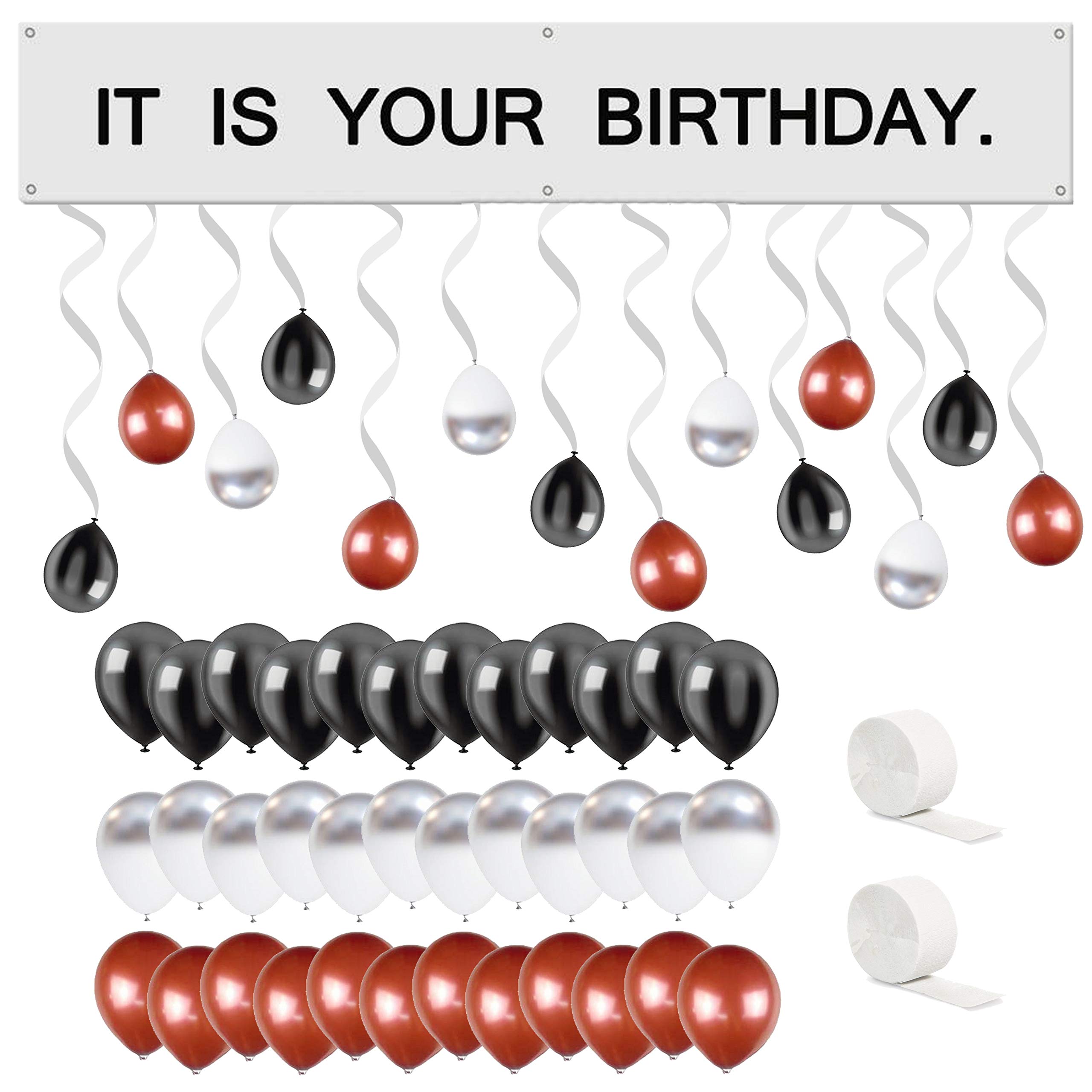 UrbanRed The Office Birthday Decorations Kit - Dunder Mifflin Inspired Party Supplies with 'It's Your Birthday' Banner - Perfect for Office Celebrations & TV Show Themed Parties