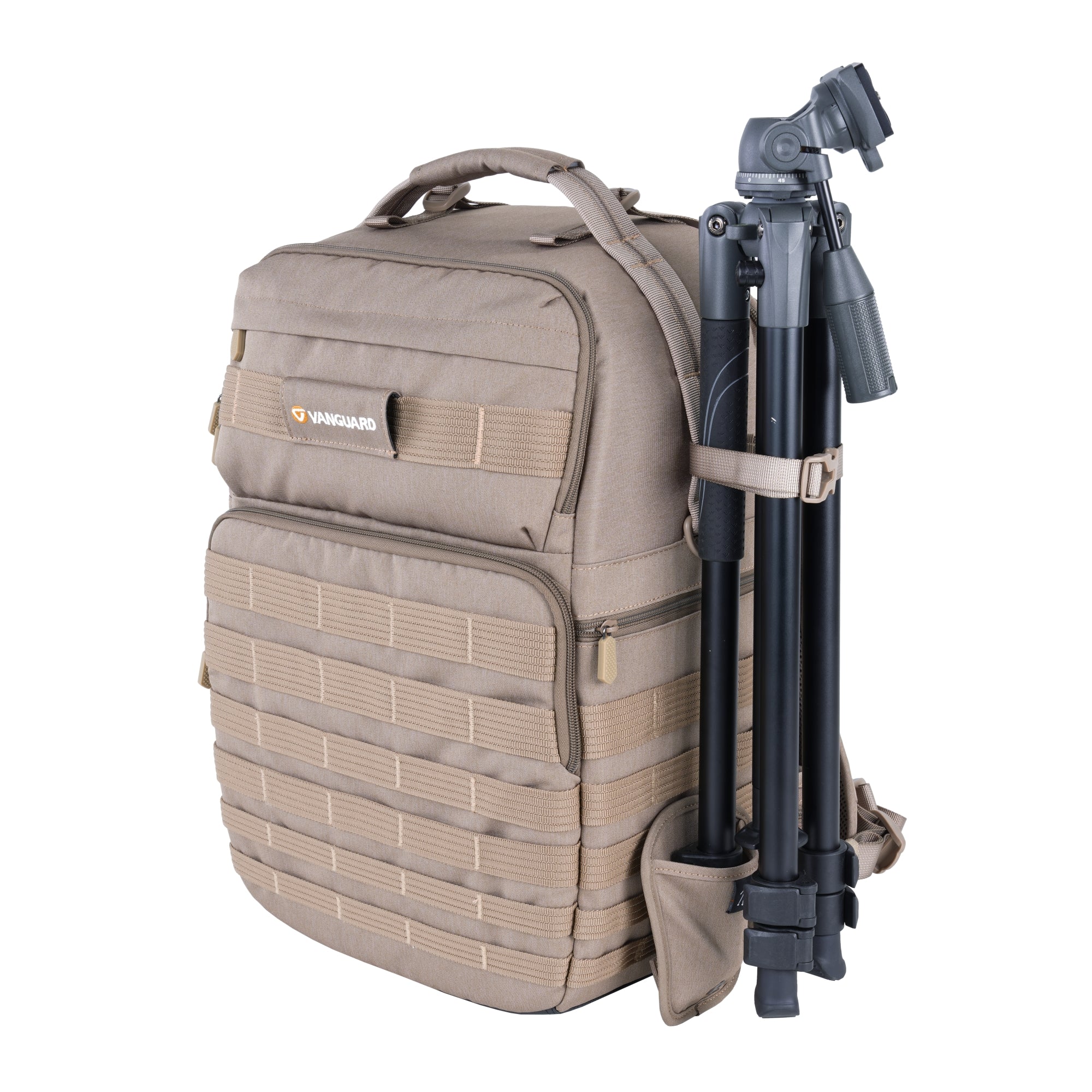 VEO RANGE T 48 BG Backpack - Lightweight Travel Hiking Daypack for Men & Women, Water-Resistant Beige Outdoor Backpack - Perfect for Camping, Hiking, School & Daily Commute