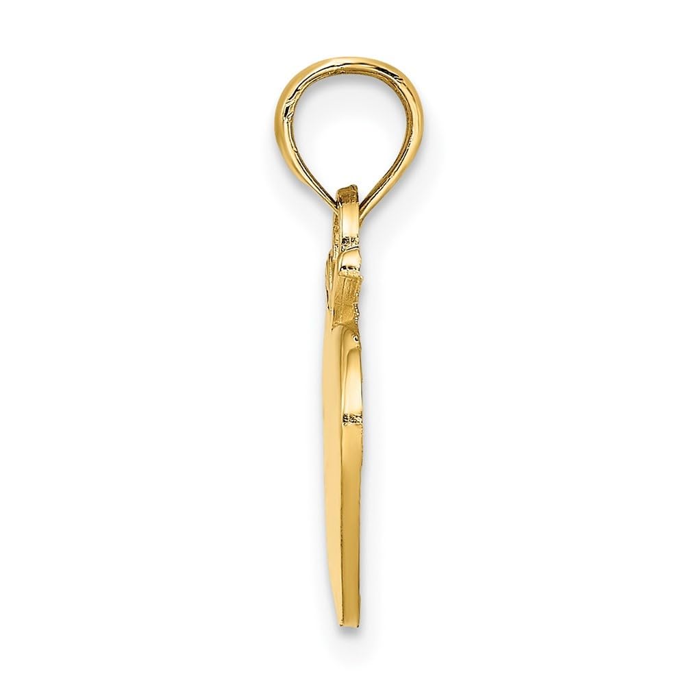 10K Yellow Gold Apple Charm Pendant - Elegant Jewelry Gift for Women, Perfect for Necklaces, Bracelets & DIY Crafting