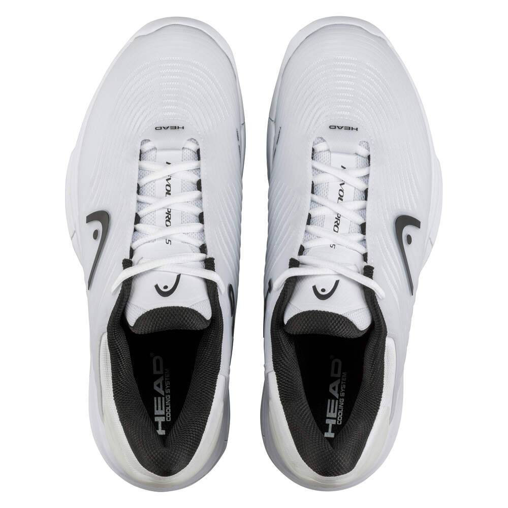 Head Revolt Pro 4.5 Men's Tennis Shoes - Lightweight Performance Court Shoes for Men in White/Black - Perfect for Competitive Play & Training