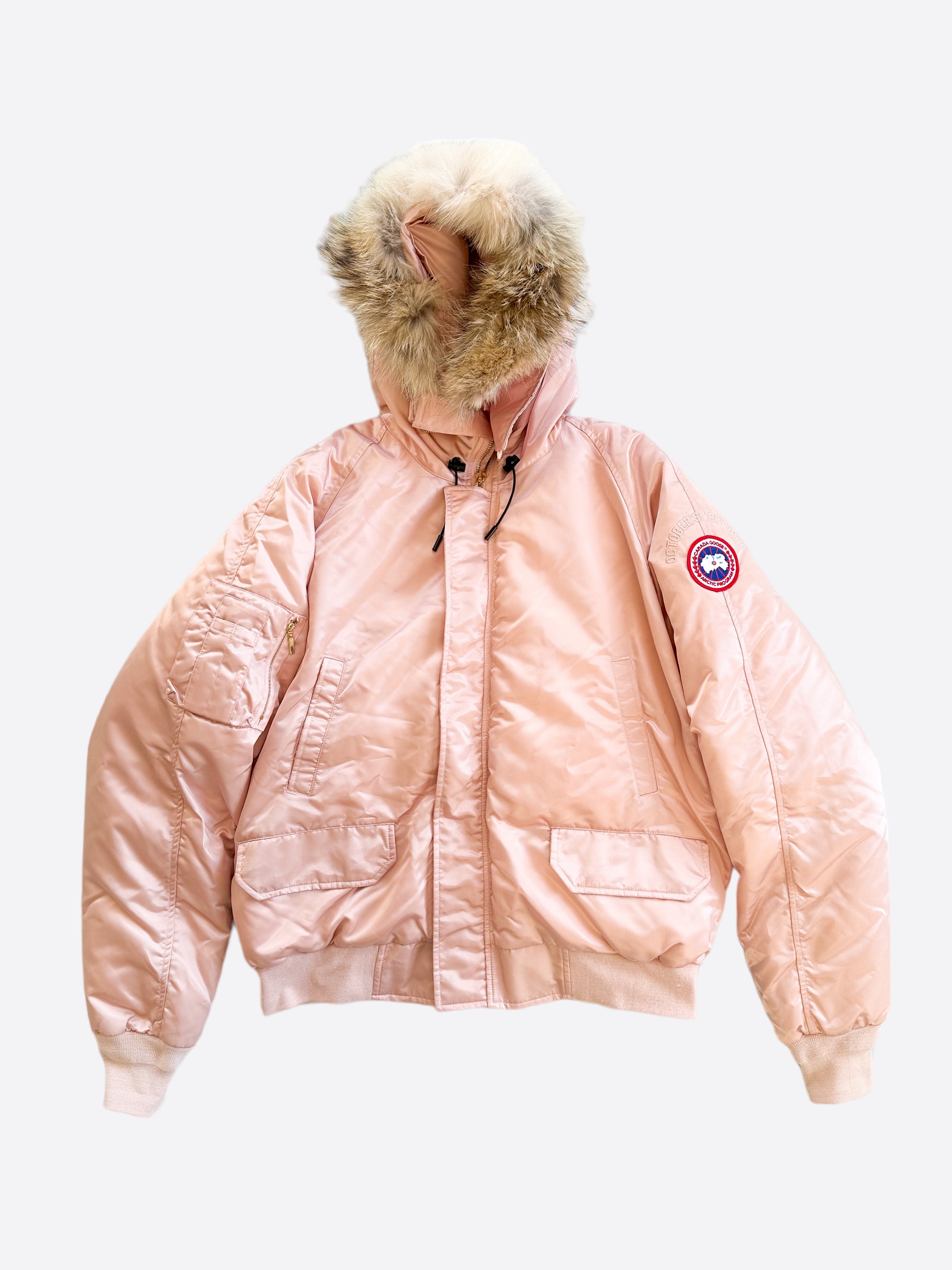 Canada Goose OVO Satin Pink Embroidered Chilliwack Bomber Jacket for Men - Winter Coat with Premium Down Insulation | Perfect for Urban Commuting & Outdoor Adventures