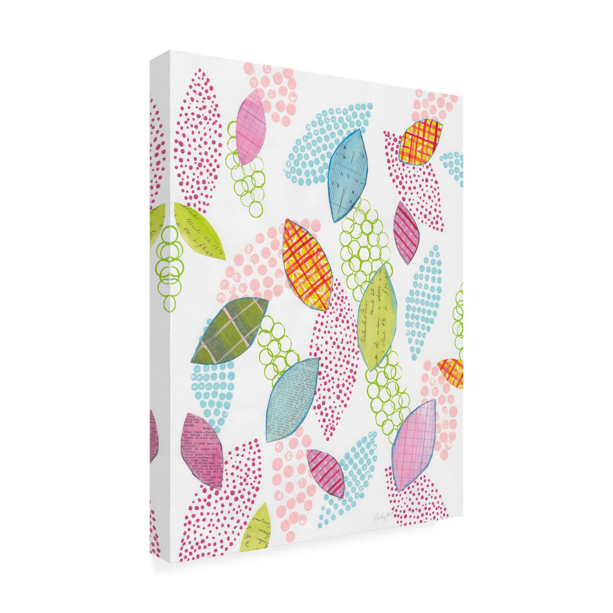 Courtney Prahl 'Leaf Circles' Canvas Wall Art Print - Modern Nature Inspired Home Decor for Living Room, Bedroom & Office | Trademark Fine Art Collection
