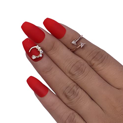 Beromt False Nails Kit - Flexible Adjustable Fake Nails for Acrylic Nail Practice with Nail Jewelry & Adhesive Stickers Included | Perfect for Nail Training, Parties & Salon Practice (Model: BFNC02UC)