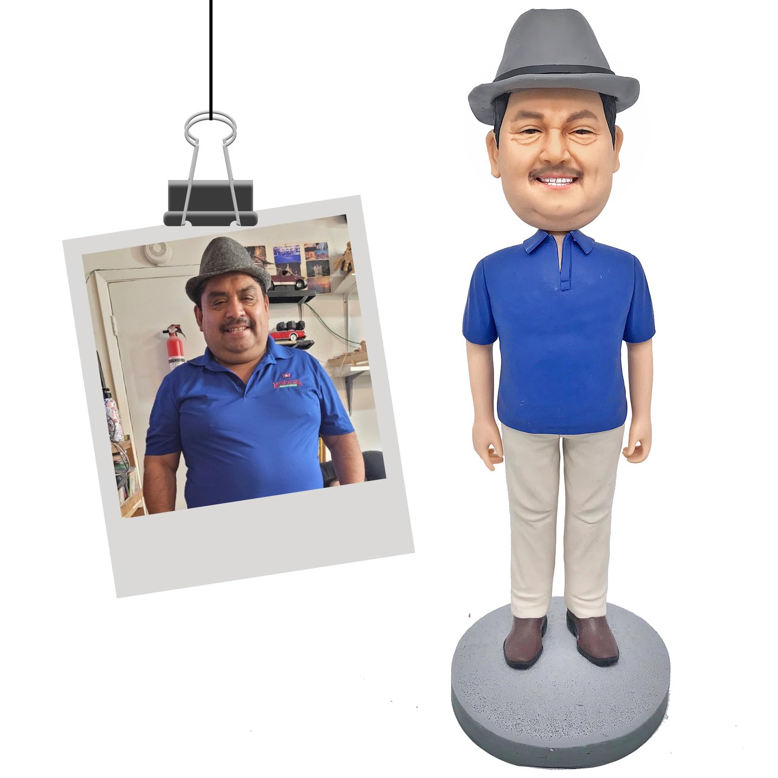 Custom Bobblehead Personalized from Photos - Unique Father's Day & Birthday Gift for Him - Perfect for Home Decor, Office Display & Special Occasions