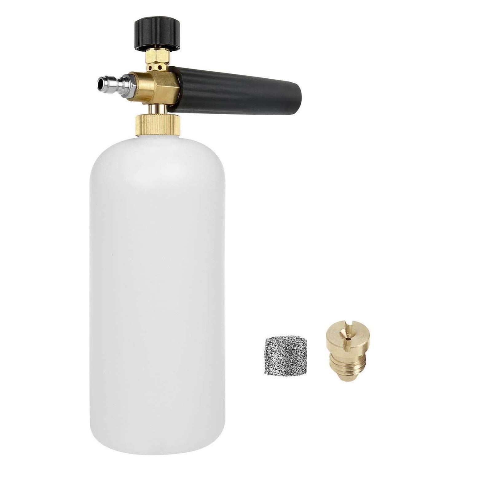 Pressure Washer Snow Foam Lance & Foam Cannon Kit with Mesh Filter, Adjustable Nozzle Tips for Car Washing - 1/4