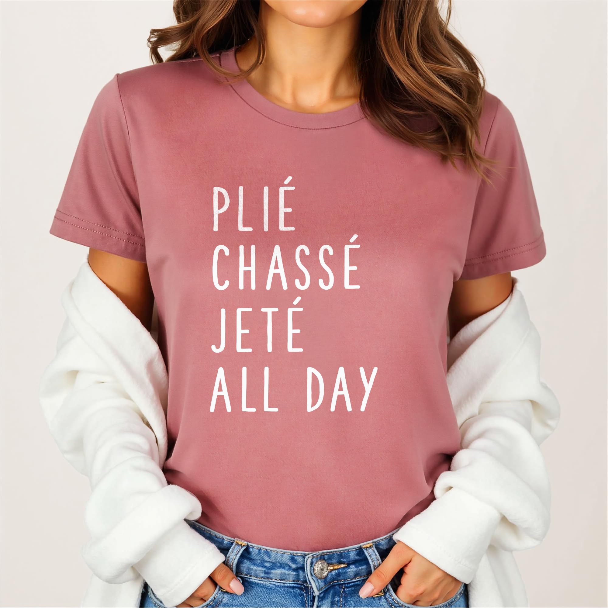 Plié Chasse Jete Ballet Dance Shirt - Softstyle Unisex Ballerina T-Shirt - Perfect Gift for Dancers & Dance Lovers - Ideal for Ballet Class, Dance Practice & Casual Wear