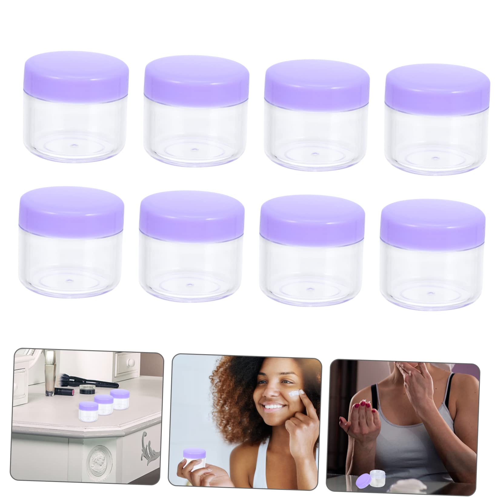 TENDYCOCO 20g Refillable Travel Cream Containers - Portable Cosmetic Jars with Lids for Nail Polish, Makeup & Skincare Storage - Perfect for On-the-Go, Gym Bag & Mini Beauty Essentials Organization