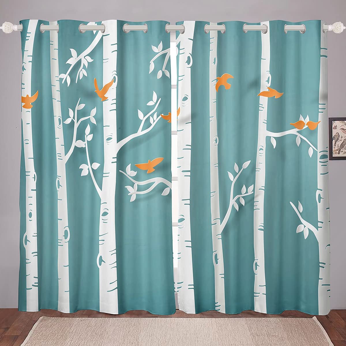 Erosebridal White Birch Curtains 42