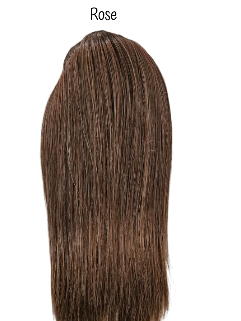 Cheerleader Curly Hairpiece for Cheerleading & Dance - Rose Gold Wig for Pom Poms, Pep Rallies & Performances