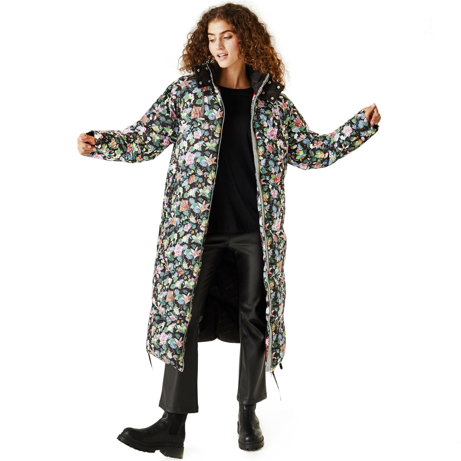 Regatta x Christian Lacroix Women's Mihaud Longline Baffled Padded Jacket Coat - Waterproof Winter Coat for Hiking, Travel & Outdoor Activities