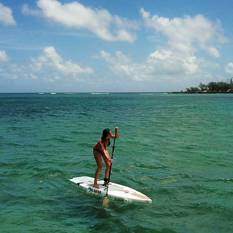 Pau Hana 10'10 Mini Sport Fitness Stand Up Paddle Board - Lightweight & Durable SUP for Yoga, Surfing & Workouts - Perfect for Lakes, Rivers & Ocean Adventures