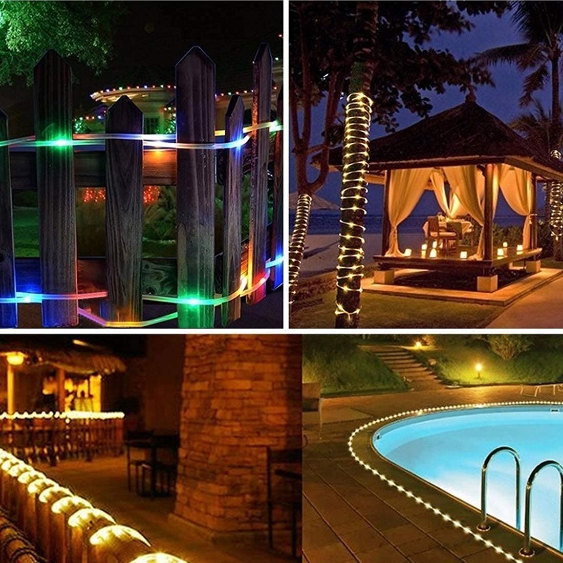 33ft Solar String Lights with 100 LEDs - Waterproof Outdoor Fairy Lights for Christmas, Garden, Patio, and Holiday Decorations - Perfect for Backyard, Wedding, Party, and Landscape Lighting