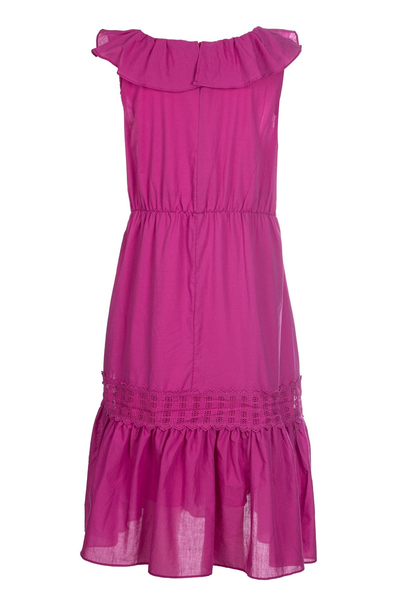 100% Cotton Voile Dress for Women - Flowy & Breathable MAGENTA Summer Dress | Style 6423A1 | Perfect for Beach, Vacation & Casual Outings