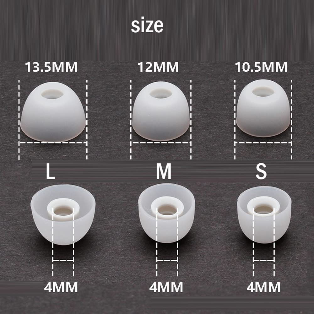 Premium Silicone Eartips Replacement for OnePlus Buds Z (6 Pairs) - Noise Isolating Soft Ear Tips for Secure Fit & Comfort - Ideal for Workouts, Running, Travel & Daily Use