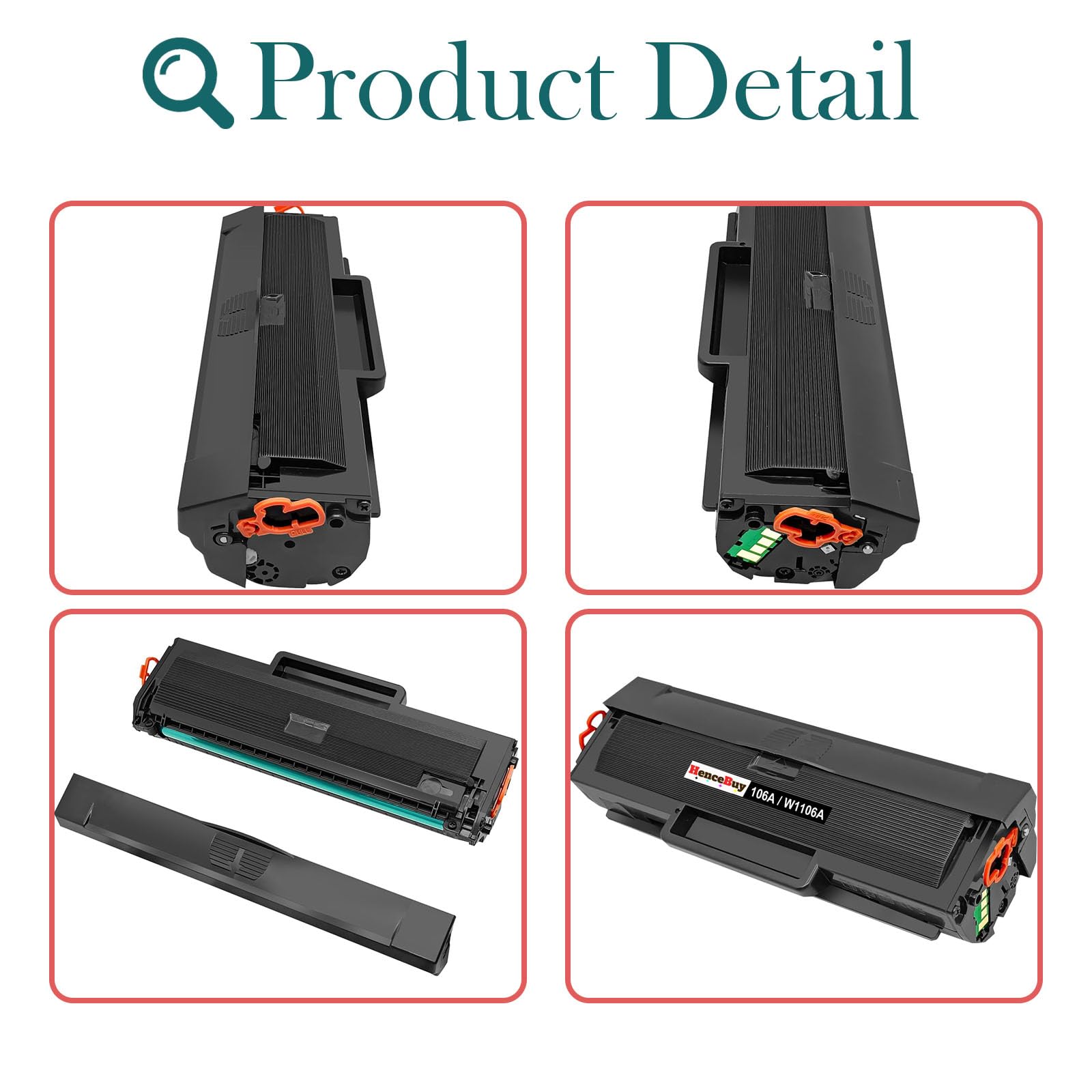 HenceBuy 106A Black Toner Cartridge for HP Printers - 1000 Pages (1 Pack) - Home & Office Use