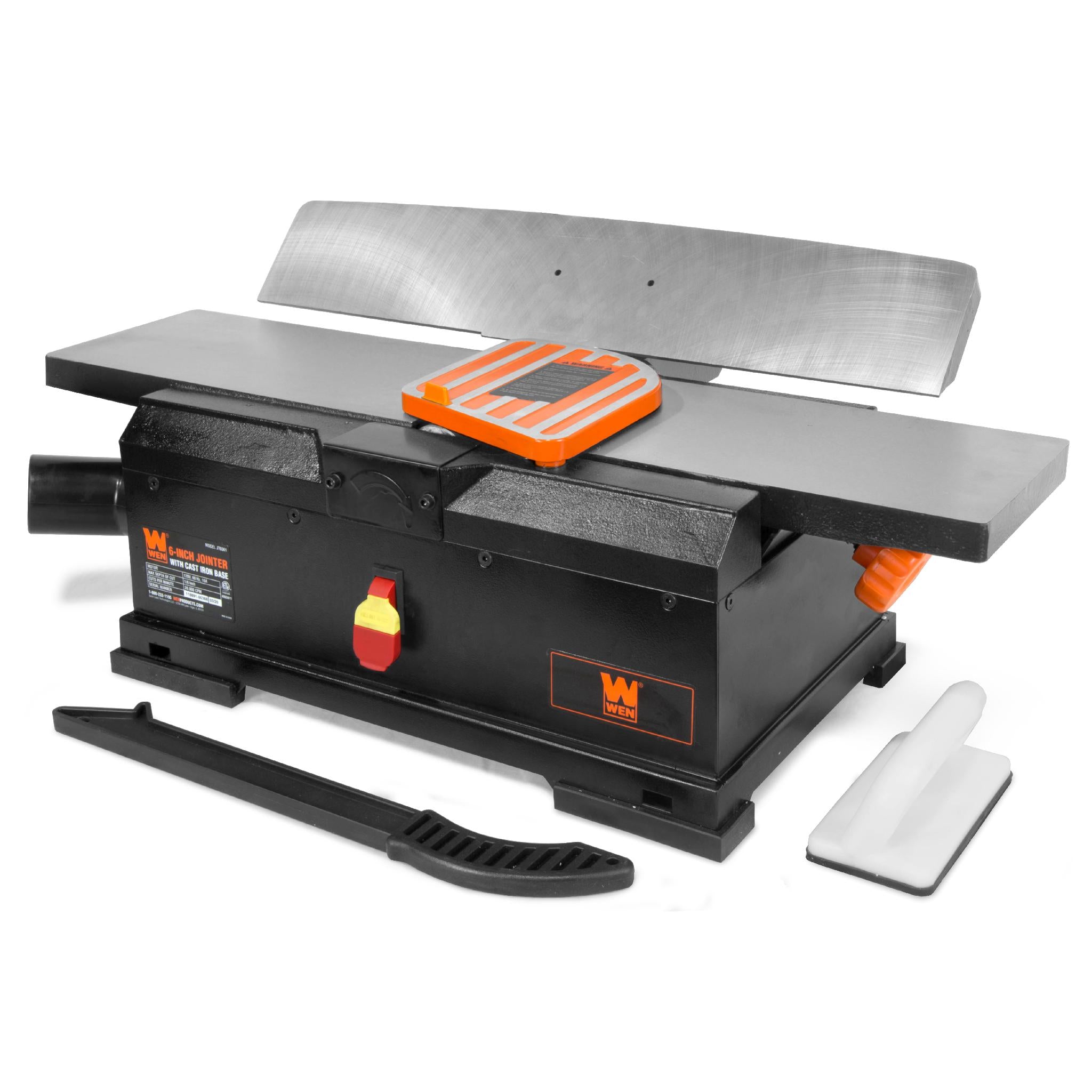 WEN JT6561 10 Amp 6 Inch Benchtop Jointer with Cast Iron Table & Fence | Woodworking Tool for Smoothing & Straightening Edges | Perfect for DIY Projects & Professional Wood Shops