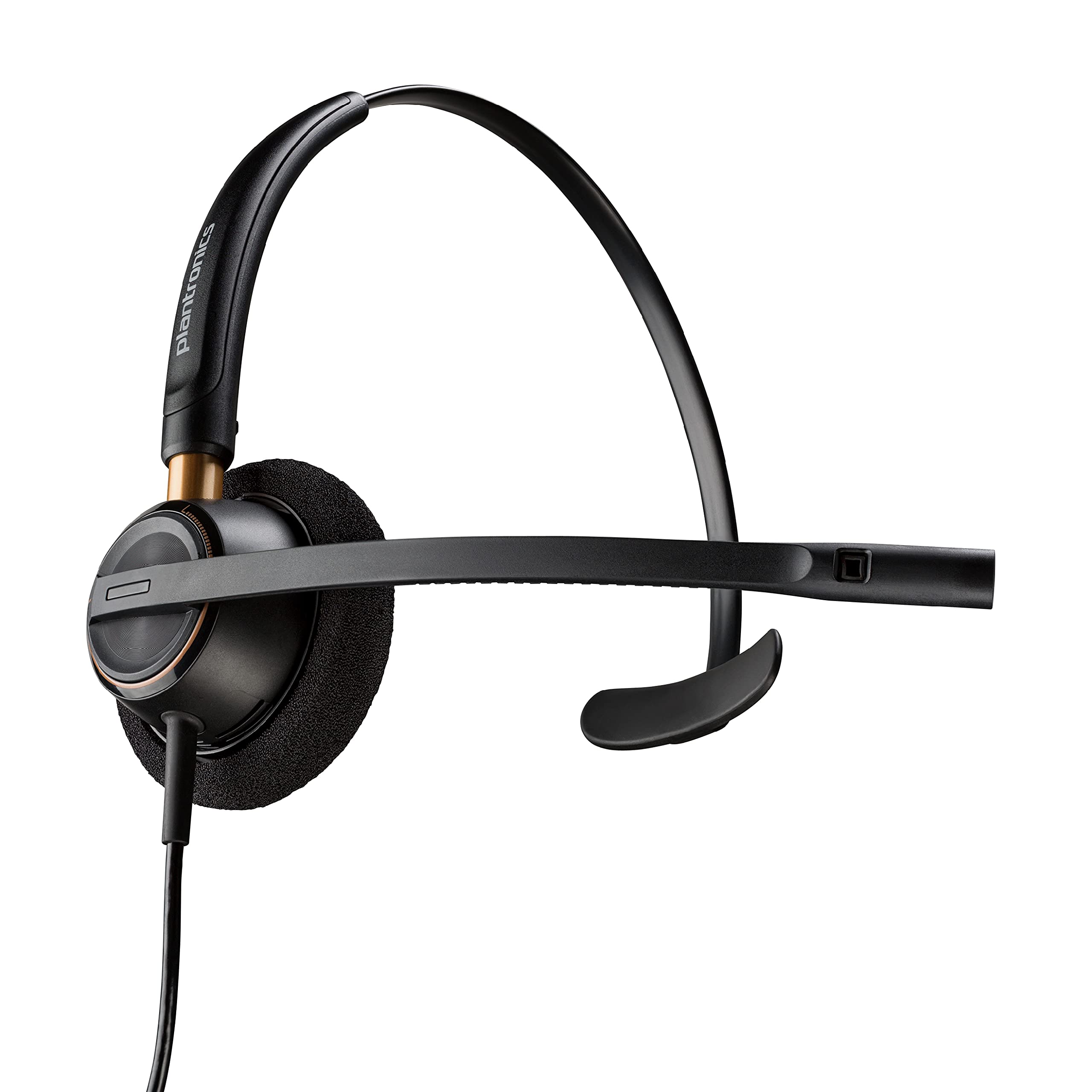 Poly EncorePro 510 QD Wired Mono Headset with Acoustic Hearing Protection | Compatible with Poly Call Center Digital Adapters | Ideal for Call Centers, Customer Service & Office Communications