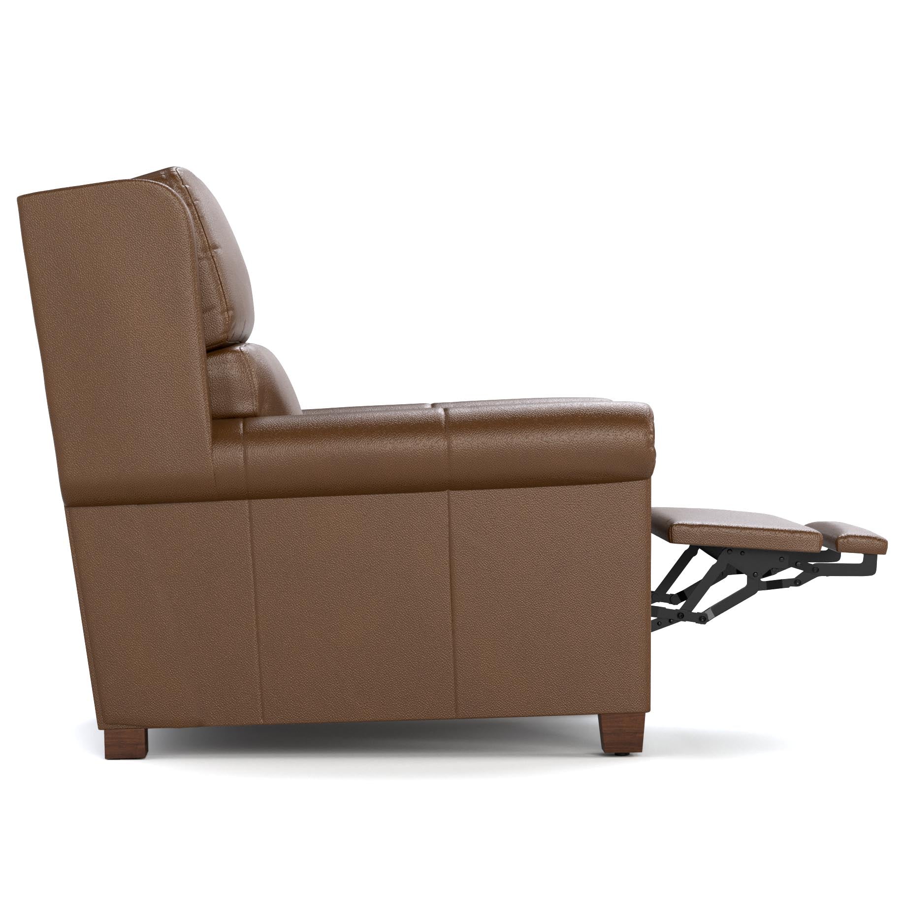 Comfortable Woodlands Small Roll Arm Wall Recliner Chair - Space-Saving Reclining Sofa for Small Apartments, Living Rooms & Home Theaters