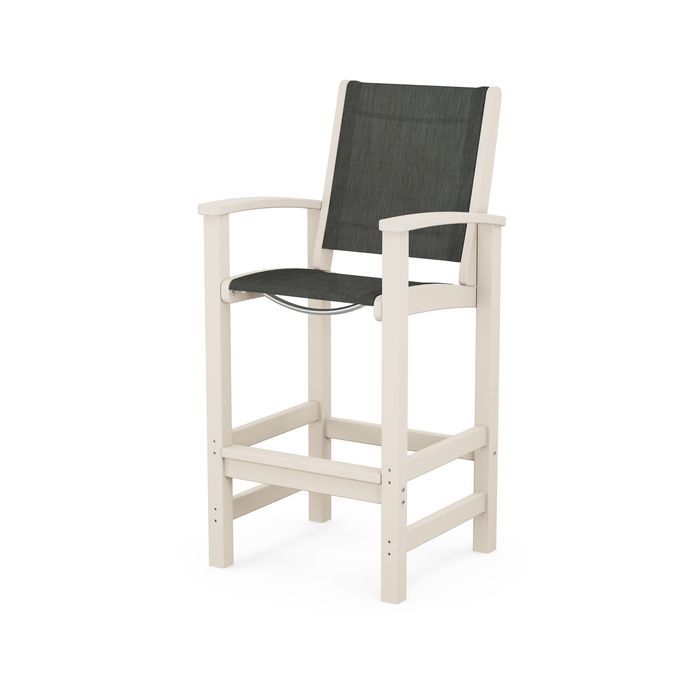 POLYWOOD Coastal Bar Chair - Outdoor & Indoor Bar Stool, Weather-Resistant, Durable, Comfortable - Perfect for Patio, Deck, Kitchen, and Poolside Use