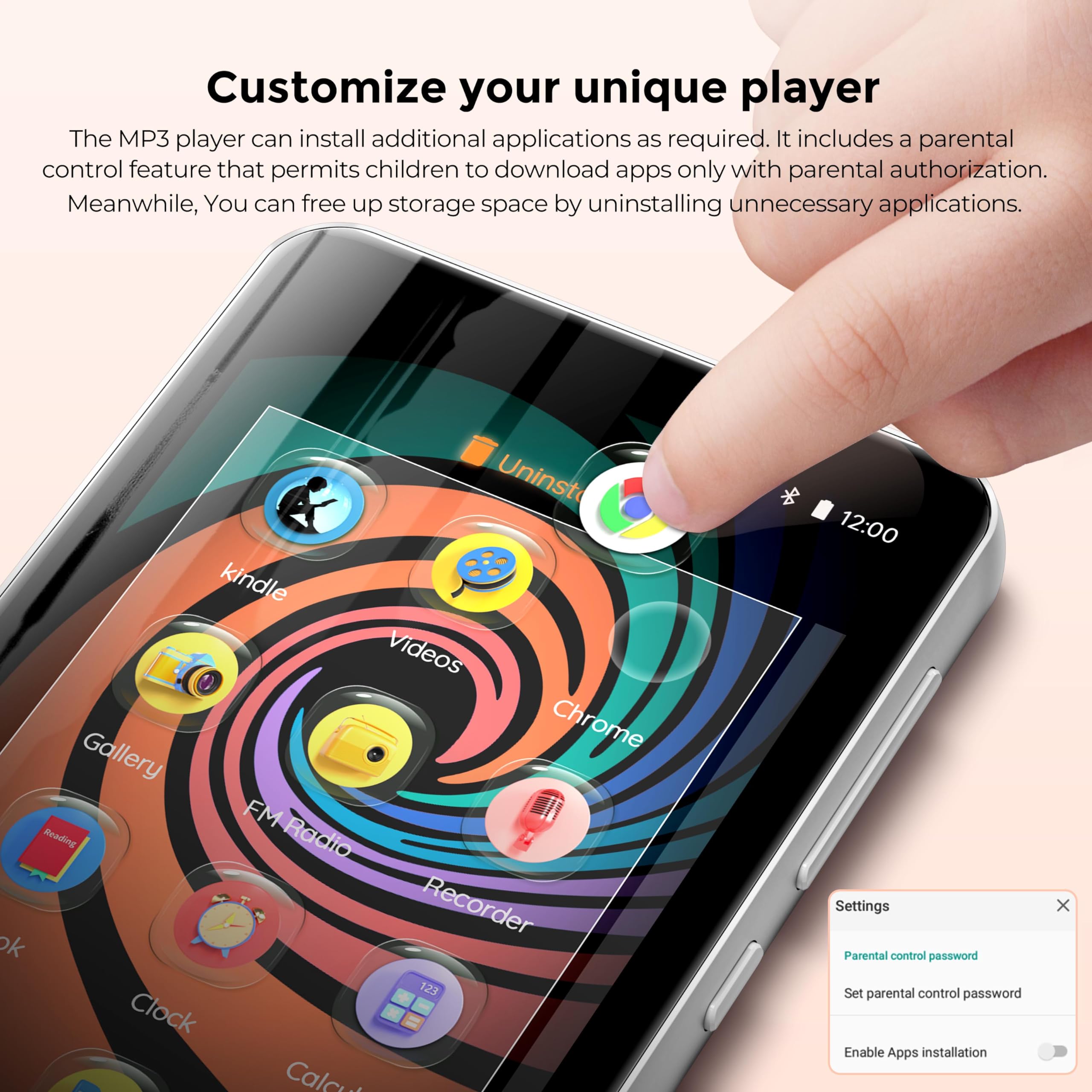 Innioasis 160GB MP3 Player with Bluetooth & WiFi - 4