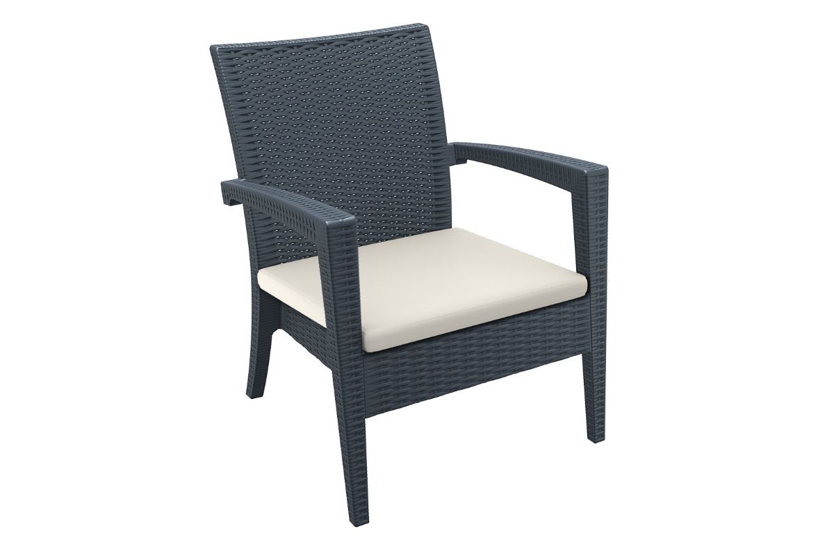 Premium Stackable Tequila Lounge Chair - Outdoor Patio Bar & Cafe Armchair for Restaurants, Hotels & Beach Resorts