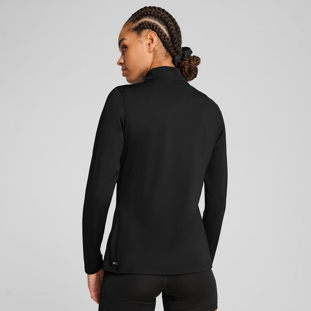 PUMA Women's Strong Full Zip Black Jacket - Lightweight Hooded Windbreaker for Running, Hiking & Outdoor Activities